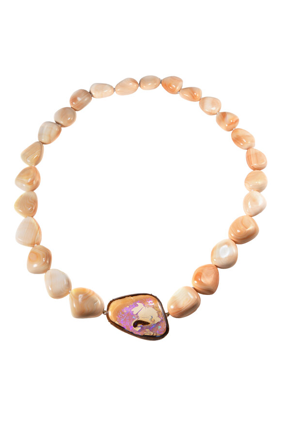 K. Brunini Jewels Shell Opal Beaded Necklace - view 1