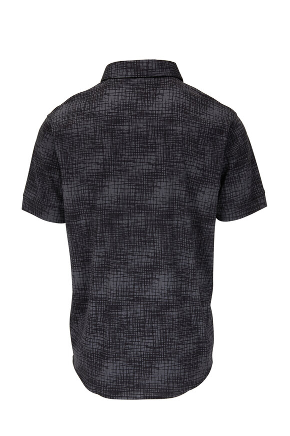 Raffi - Charcoal Cross Hatch Button Front Shirt