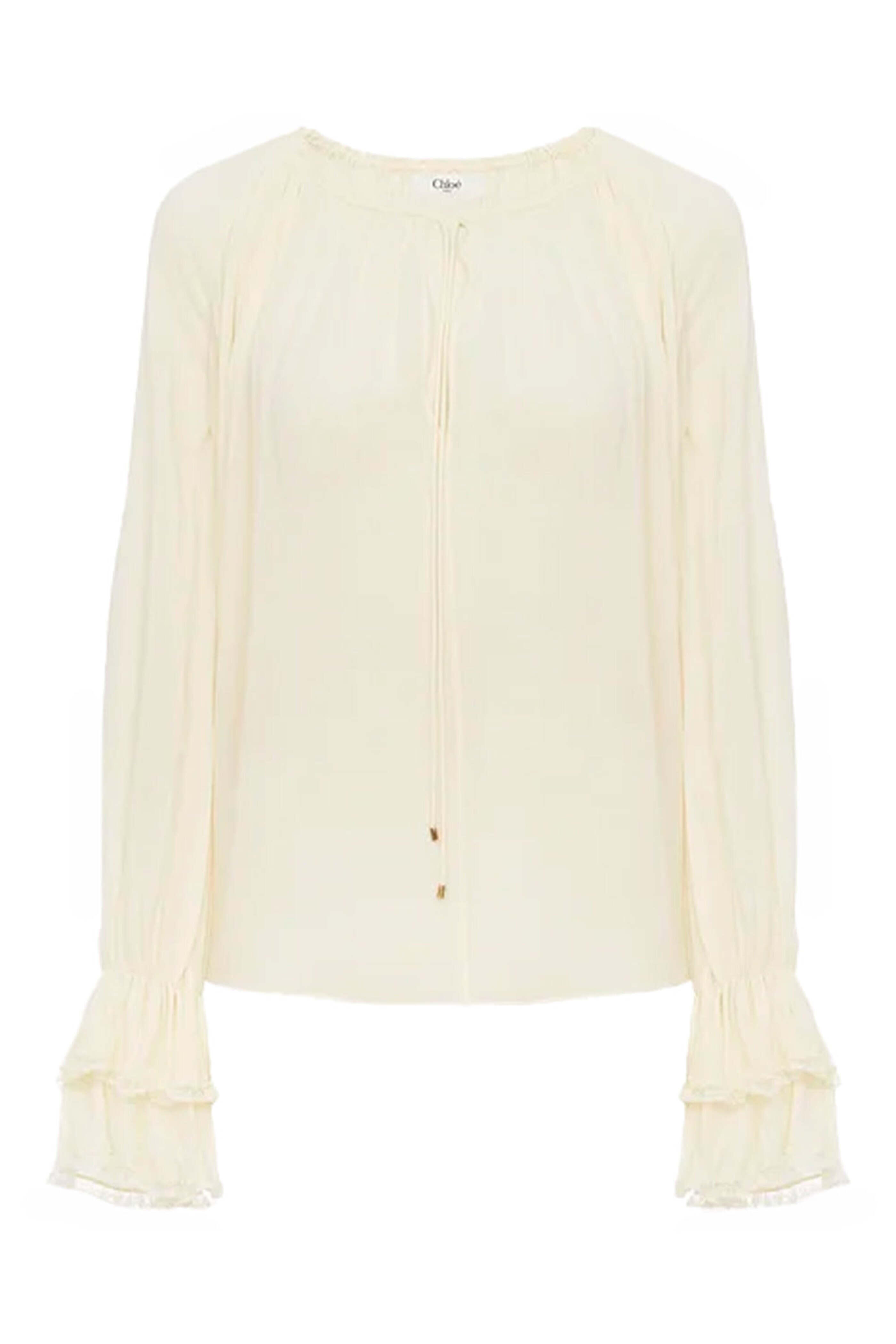 CHLOE V NECK ROMPERS ホワイト　Sサイズ Women's Chloé Blouses | Nordstrom