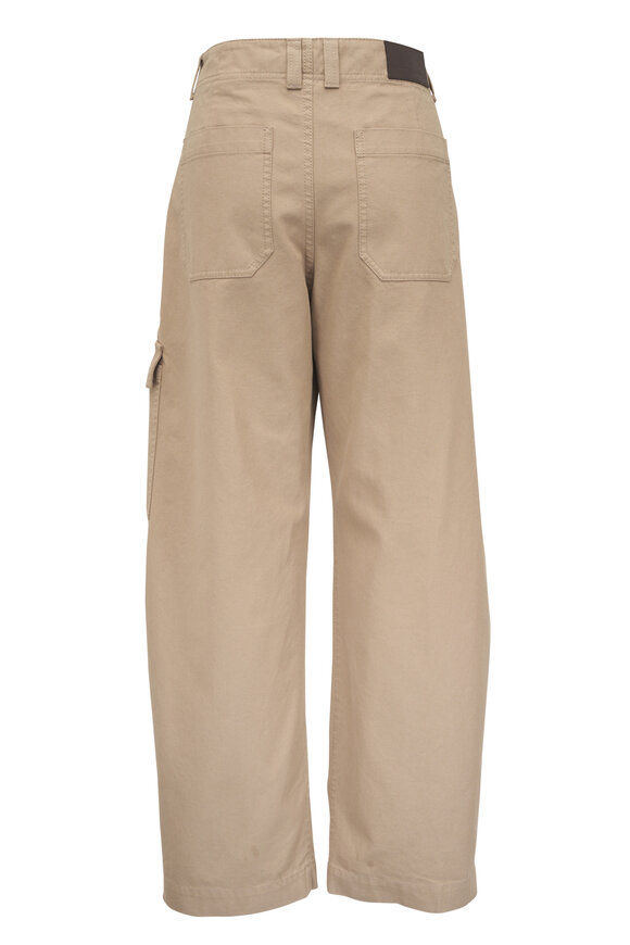 Brunello Cucinelli Beige Dyed Cargo Barrel Pant - view 6