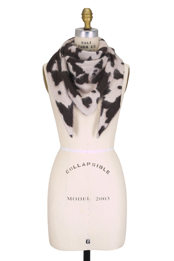 Guest in Residence Grizzly Cowhide Cashmere Wild Rag - view 1