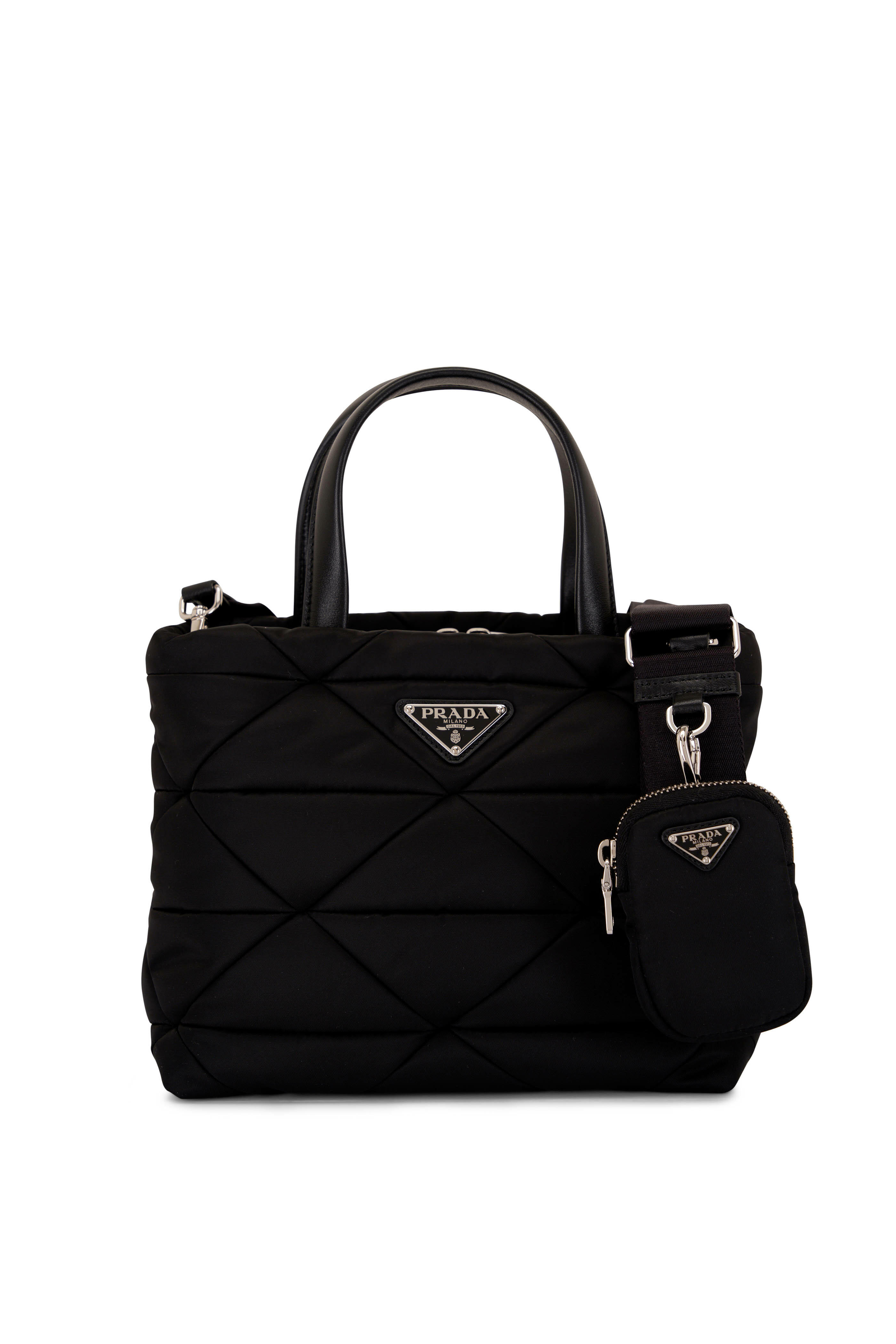 Prada - Black Padded Re-Nylon Tote Bag | Mitchell Stores
