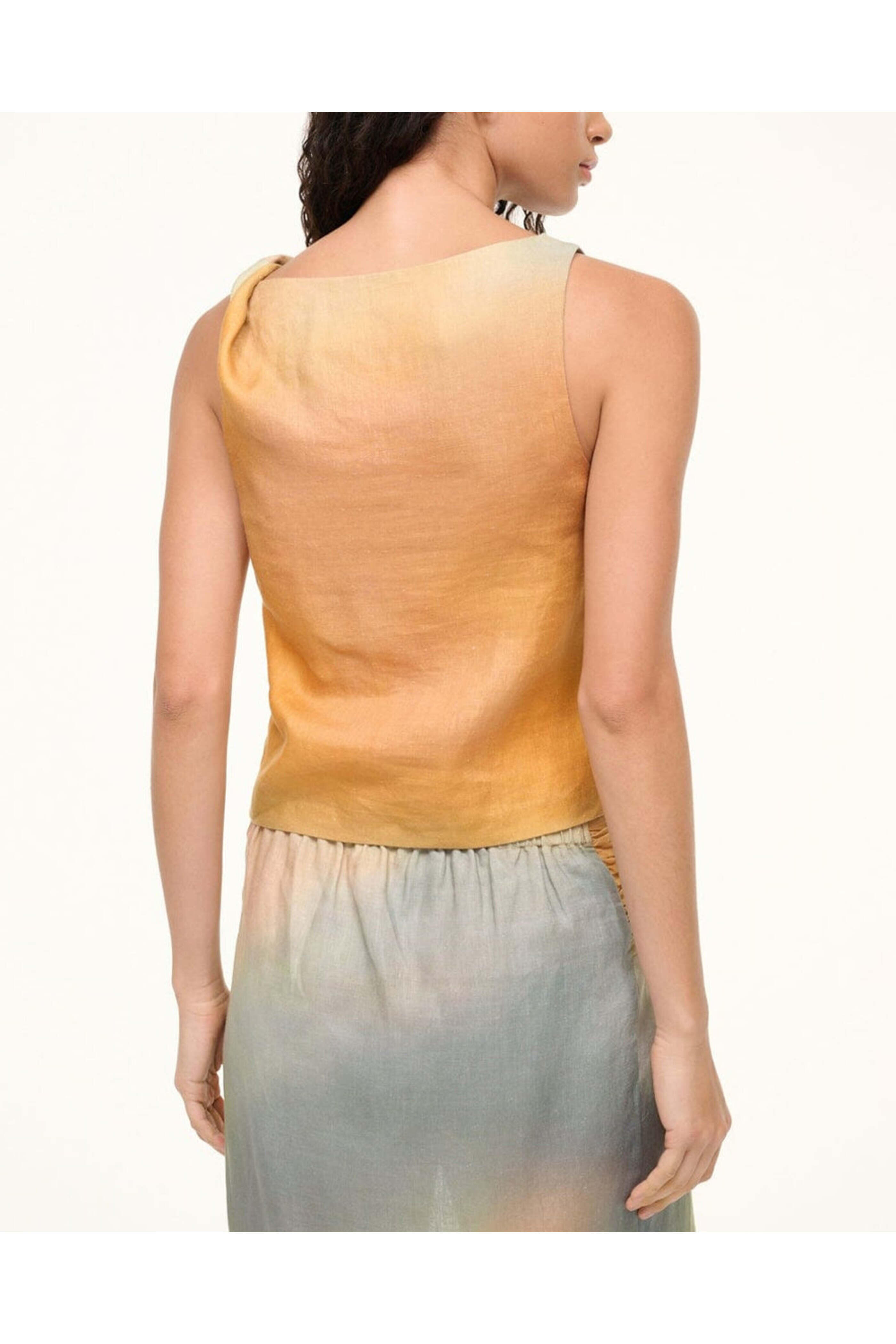 Staud - Pastel Clouds Boa Linen Top