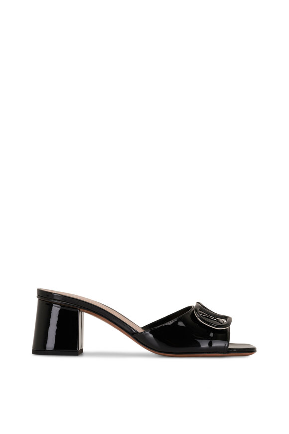 Valentino Garavani - Black Patent Leather VLogo Heeled Slide, 60mm 