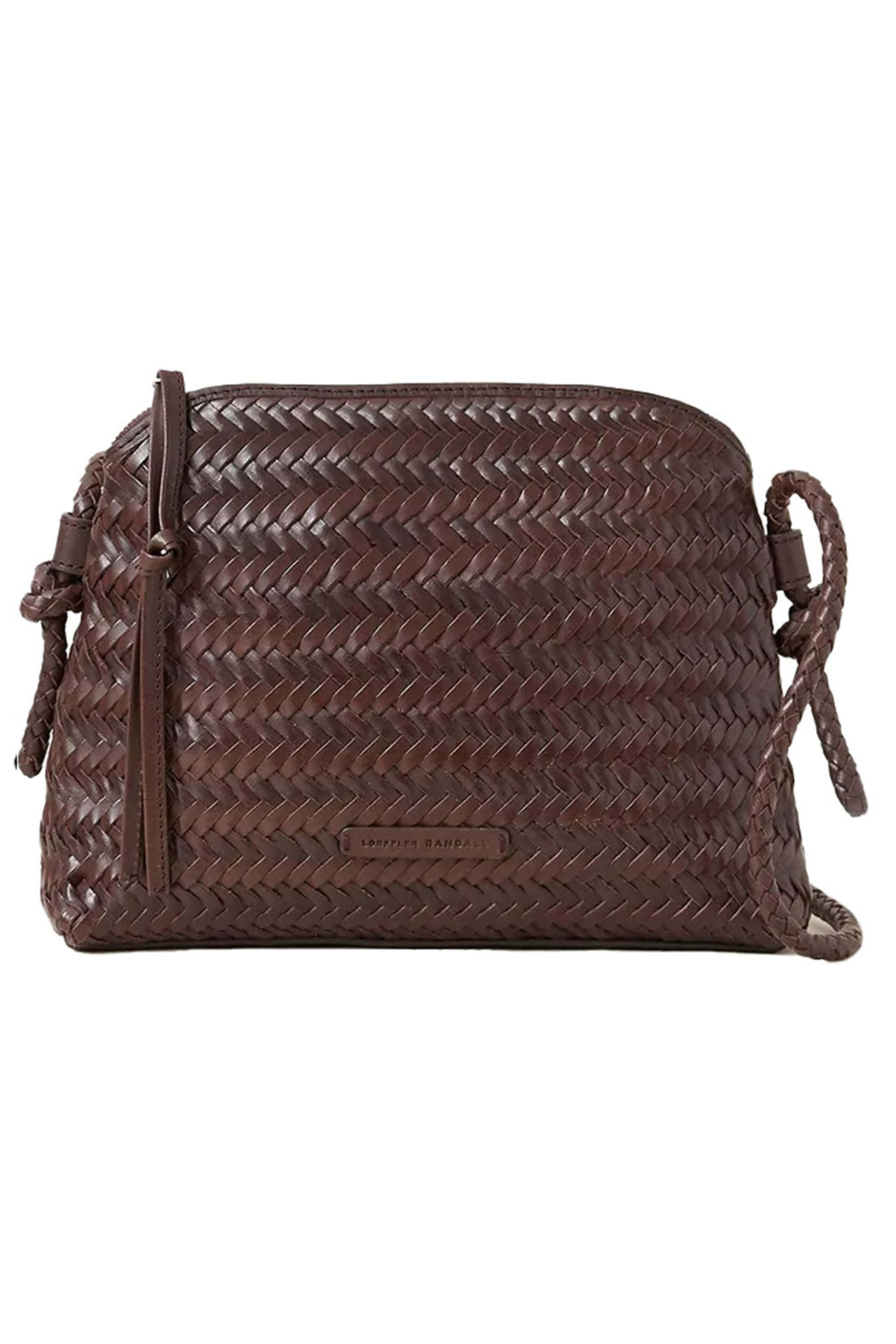 Loeffler Randal - Mallory Woven Crossbody Bag in Chocolate