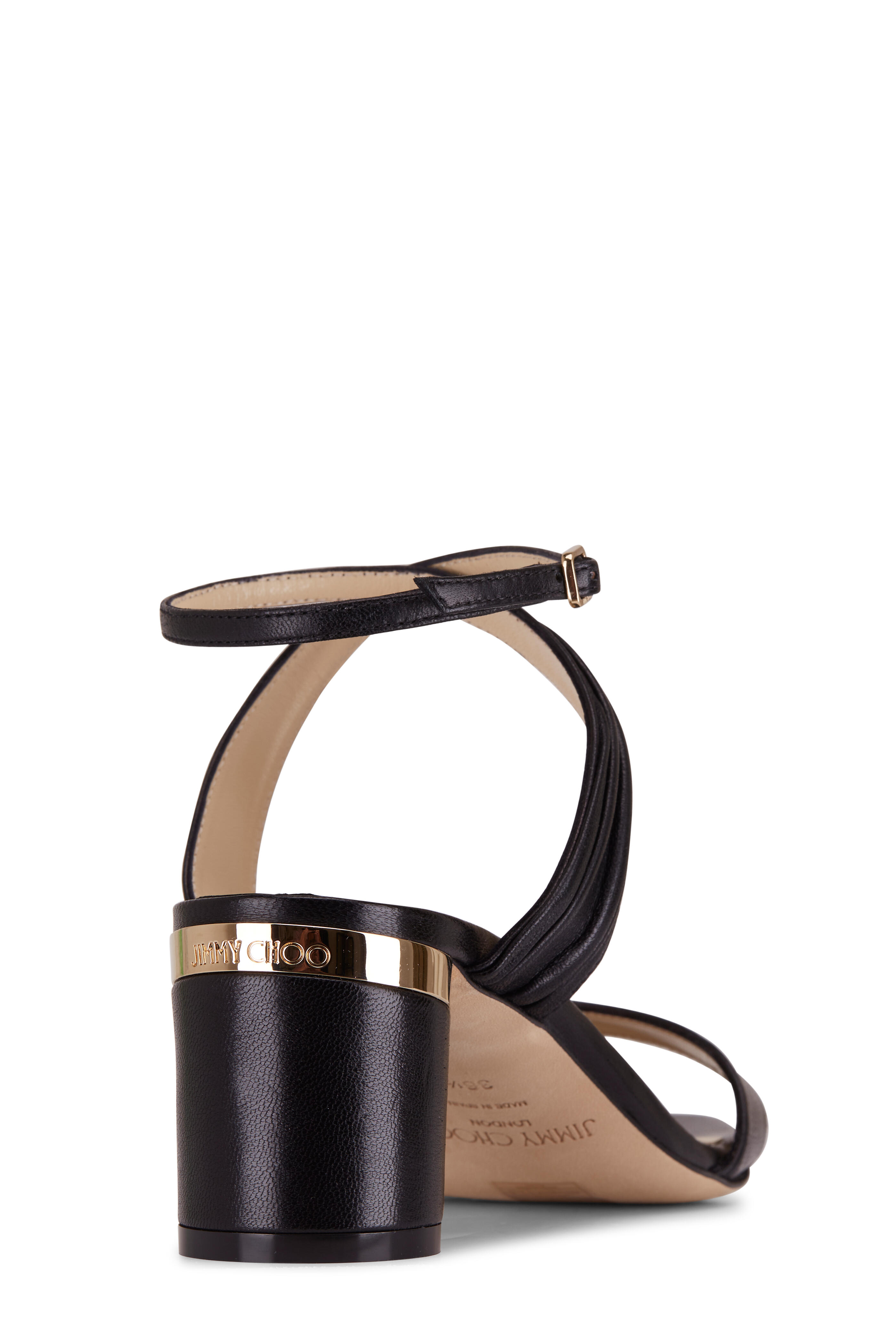 ロゴメタルストリップ■Jimmy Choo JAGO 60ナッパレザー BLACK ロゴメタルストリップ□Jimmy Choo JAGO 60ナッパレザー BLACK