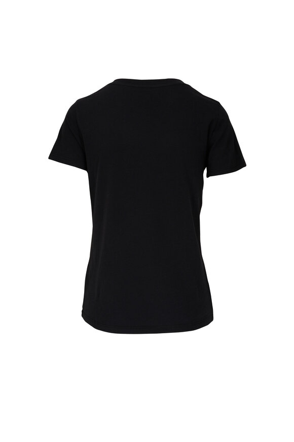 Vince Black V-Neck Short Sleeve T-Shirt  - view 2