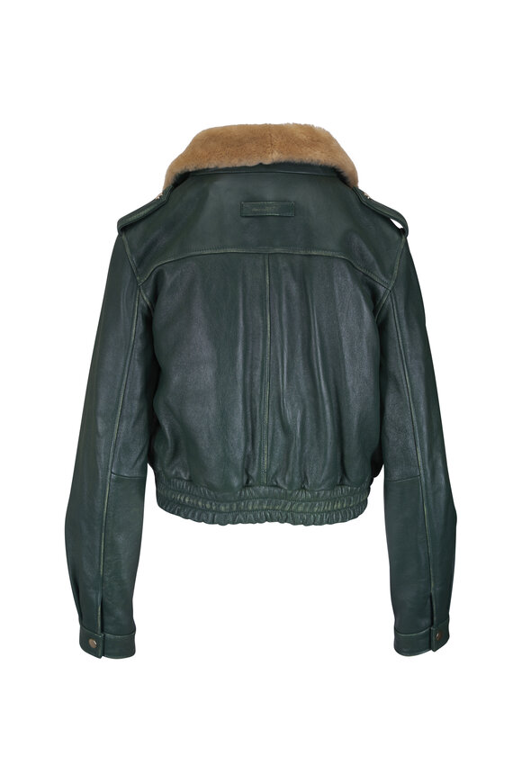 Dorothee Schumacher First Love Deep Green Leather Jacket - view 2