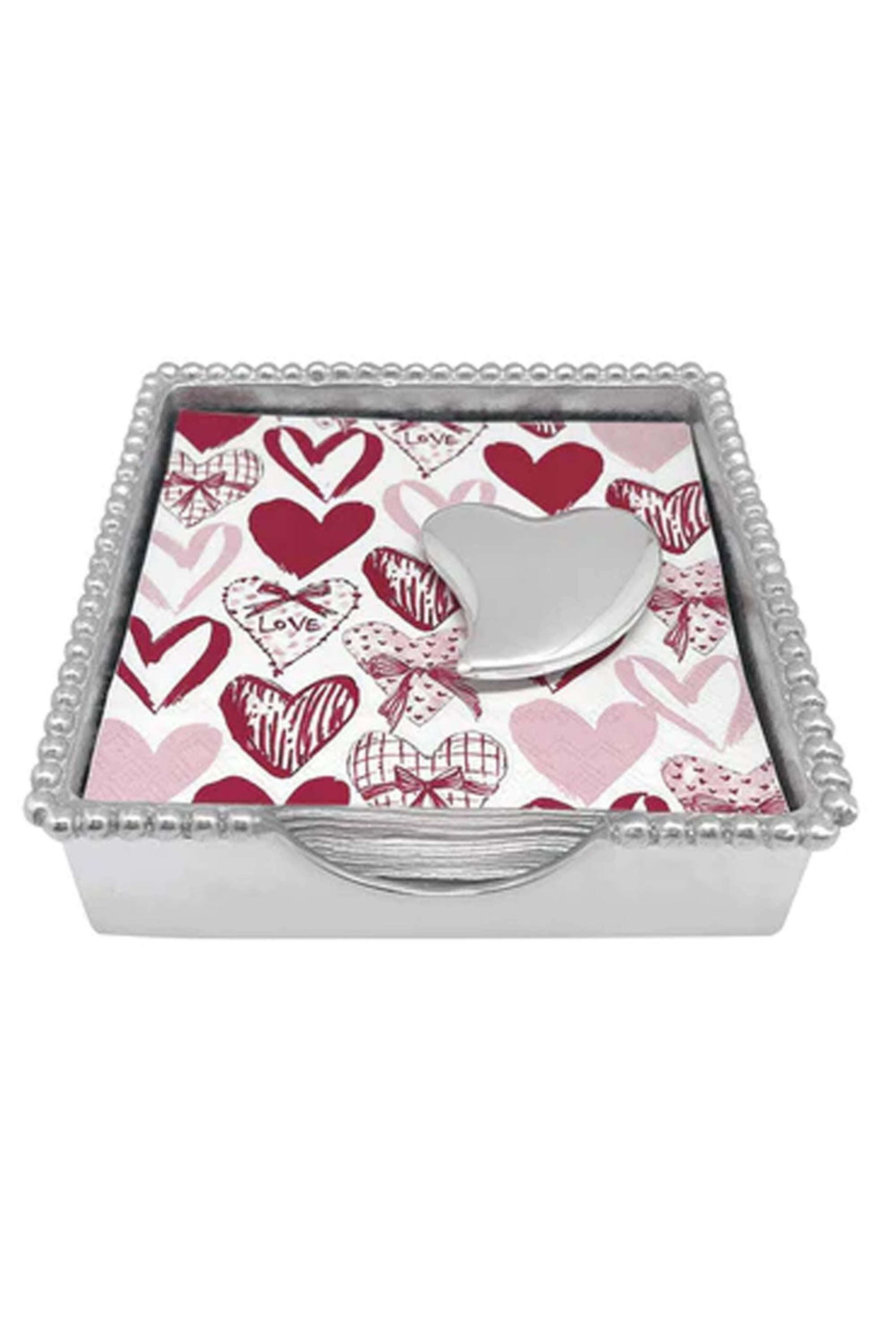 Mariposa - Heart Beaded Napkin Box