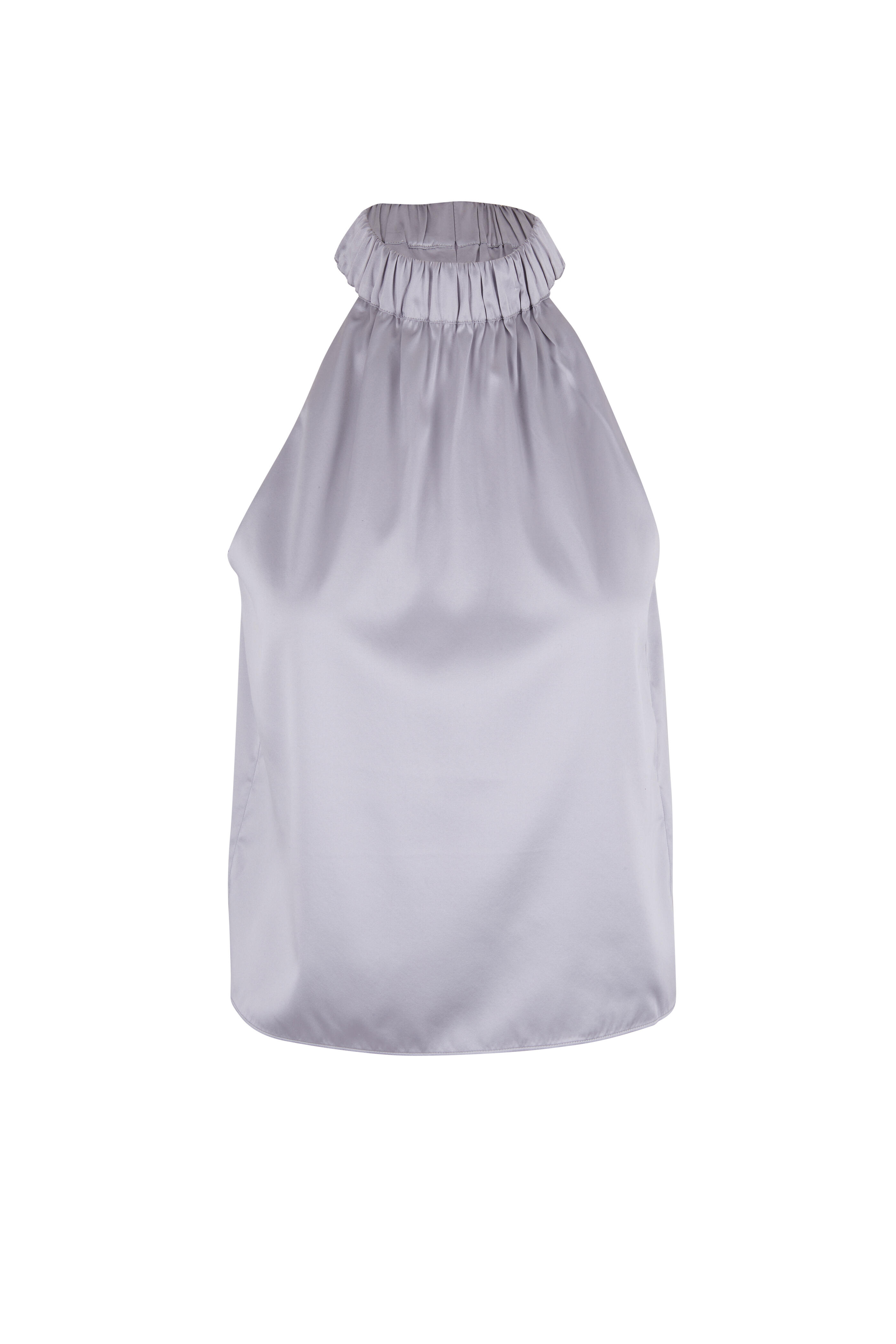 Frame - Silver Metallic Halter Top