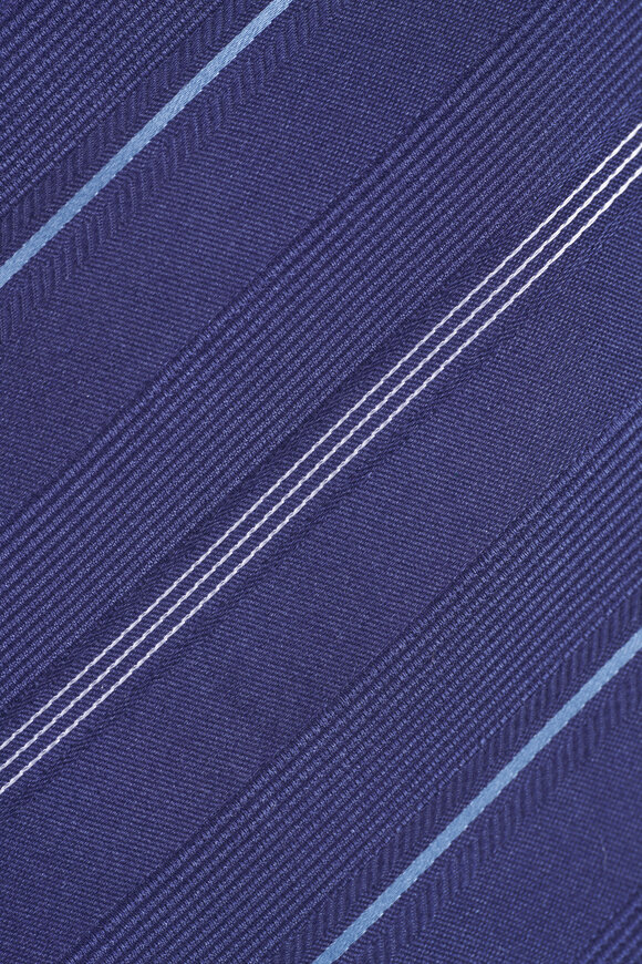 Brunello Cucinelli Blue Stripe Silk Necktie - view 2