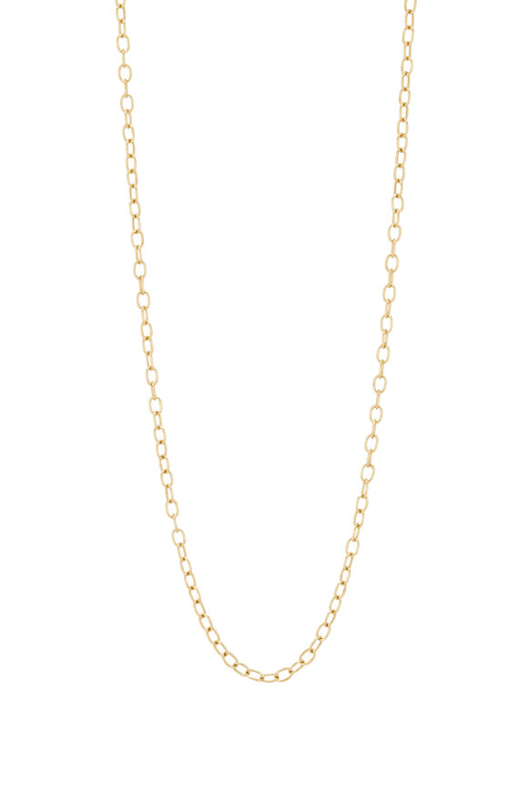 Mindy Fox Oval Link 18K Green Gold Chain