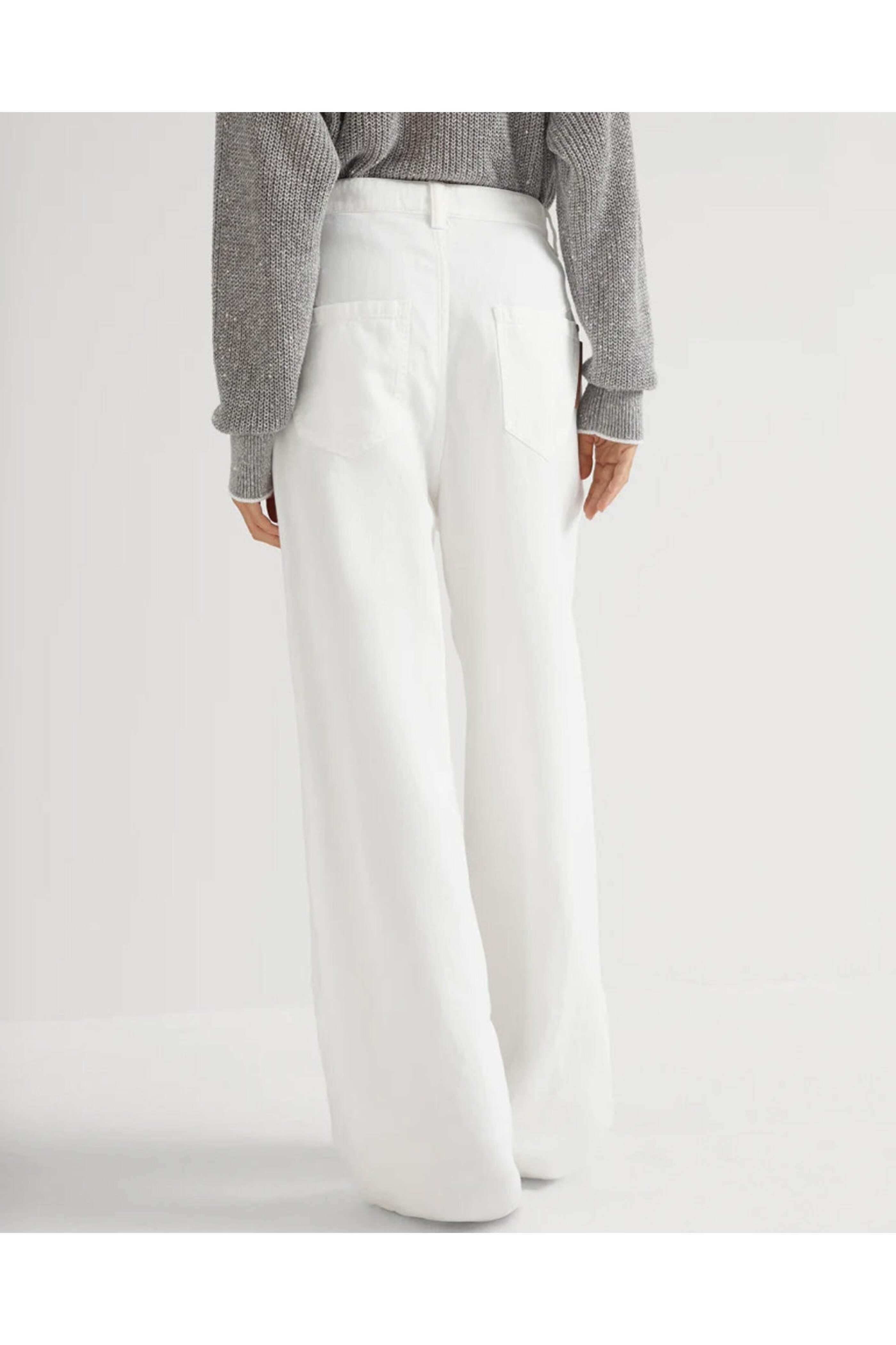 Brunello Cucinelli - Dyed Wide Leg Jean in Natural