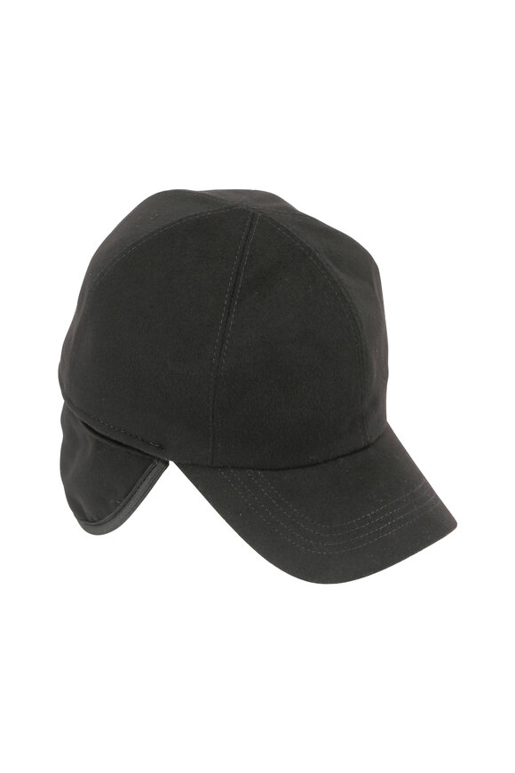 Wigens - Black Loro Piana Wool Storm System Cap