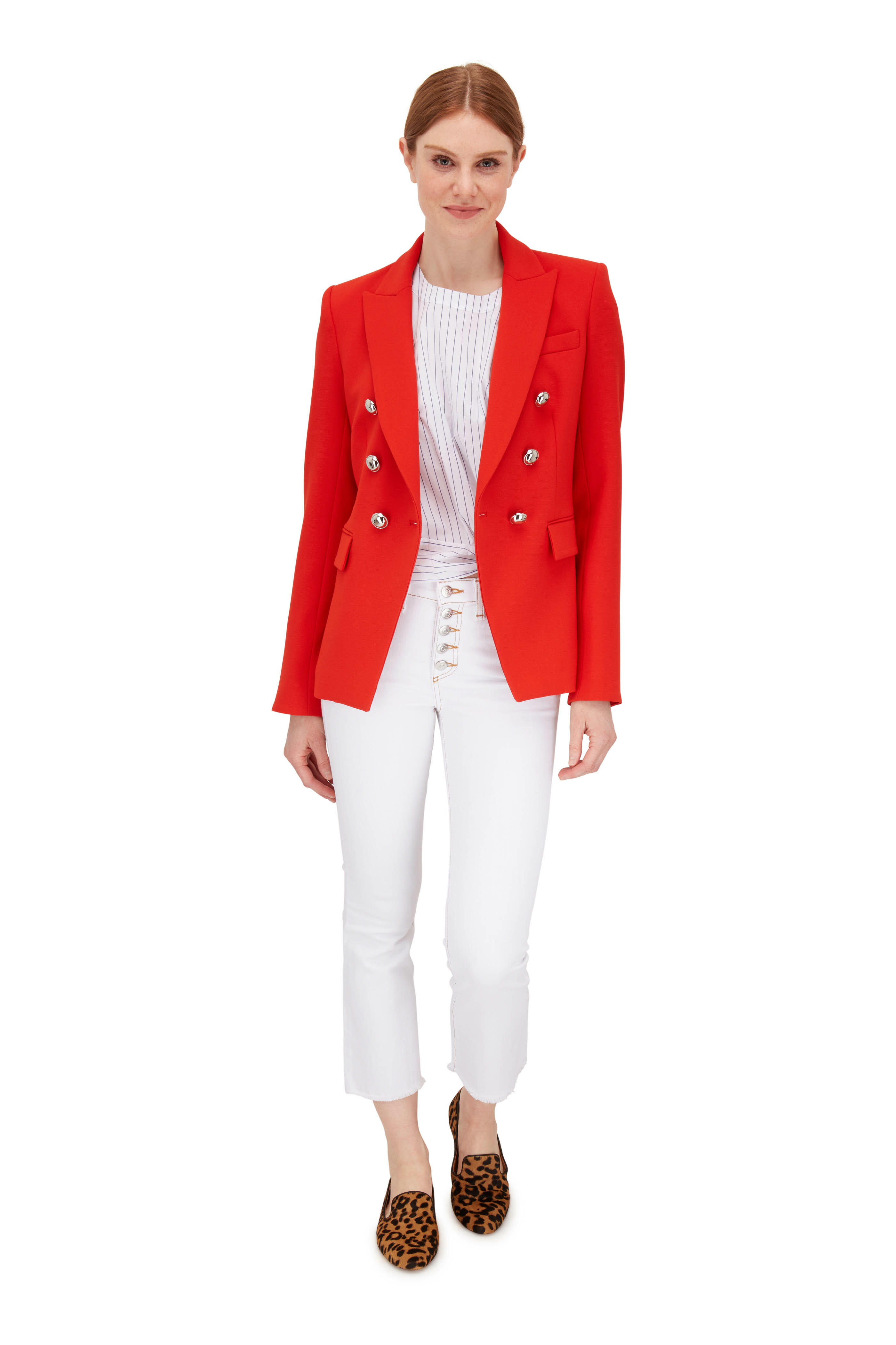 Veronica Beard - Miller Red Double-Breasted Jacket