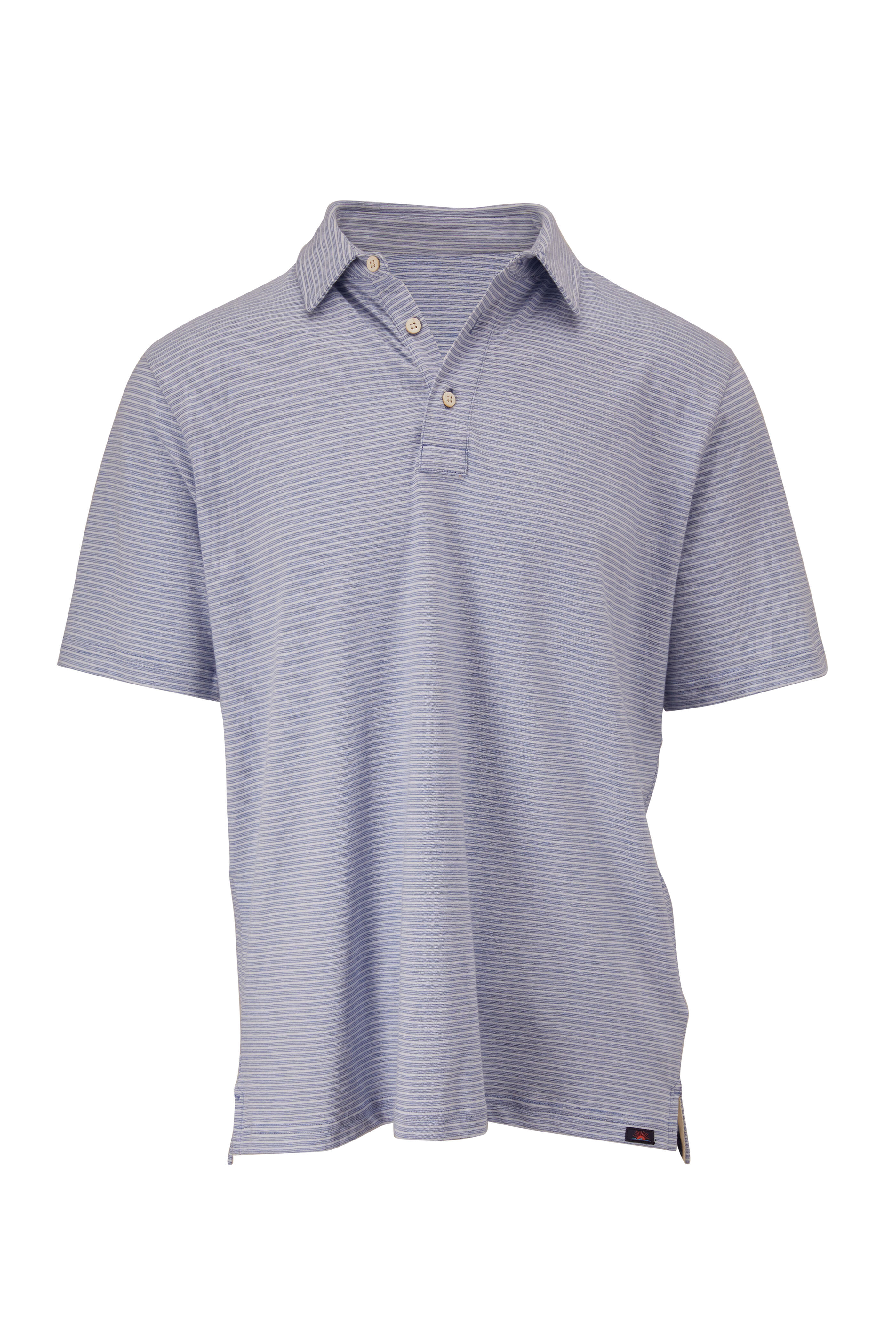 Faherty Brand - Isle Blue Dune Stripe Polo