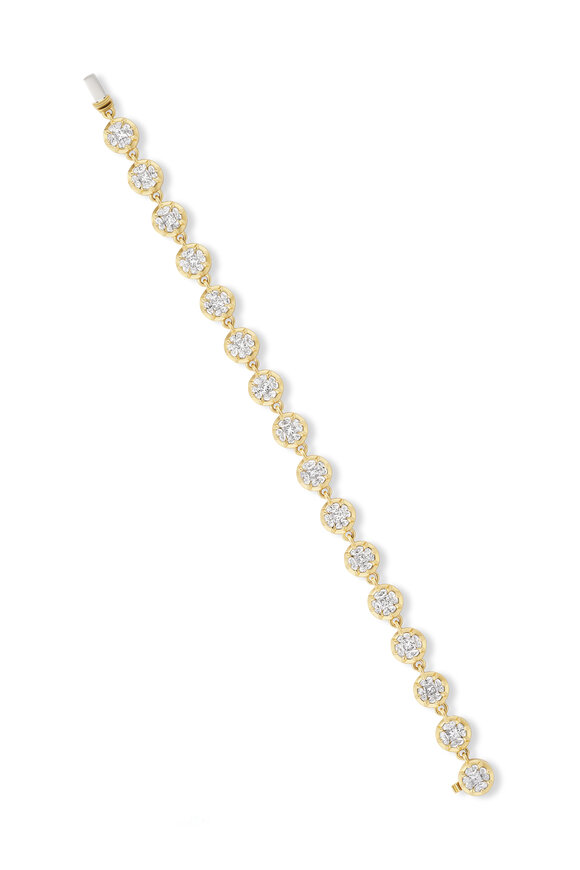 Nam Cho 18k Yellow Gold Diamond Riviera Bracelet - view 1