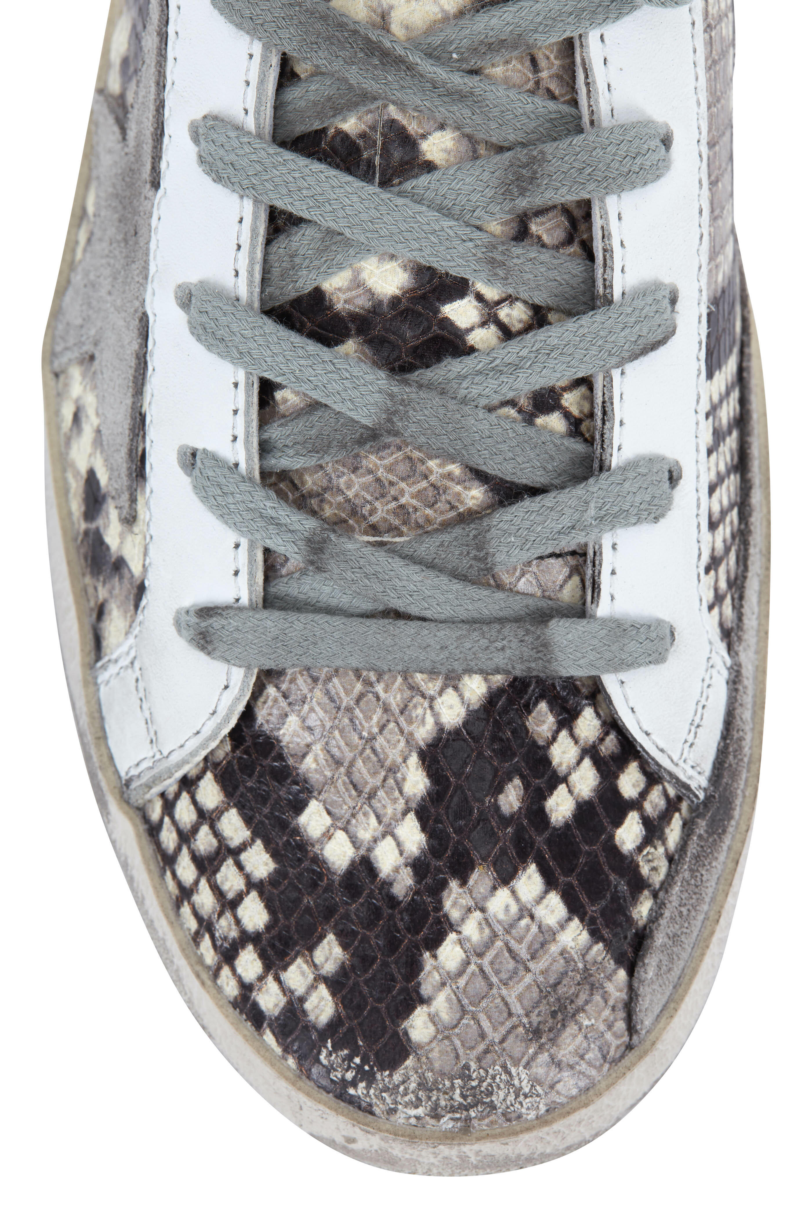 Golden Goose - Superstar Natural Snakeskin Print Sneaker