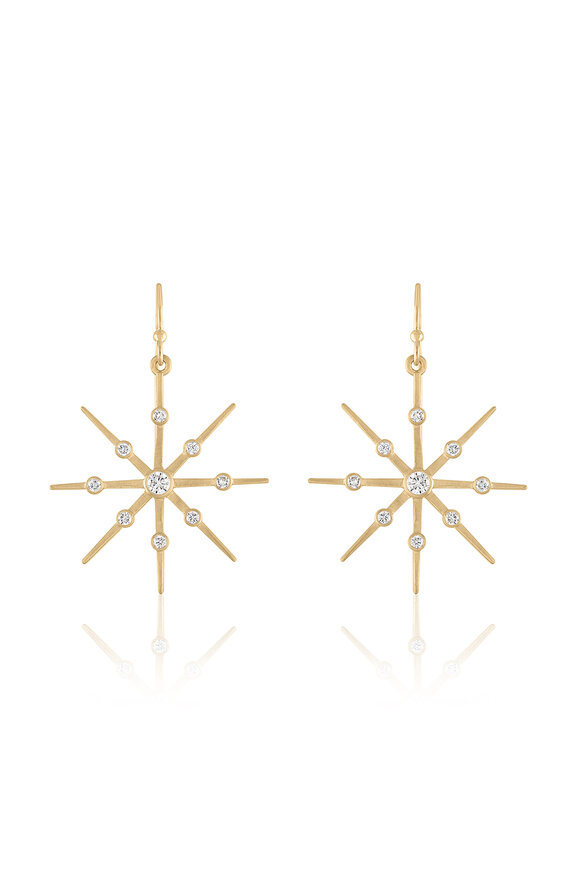Loriann 14k Yellow Gold Starla Diamond Earring