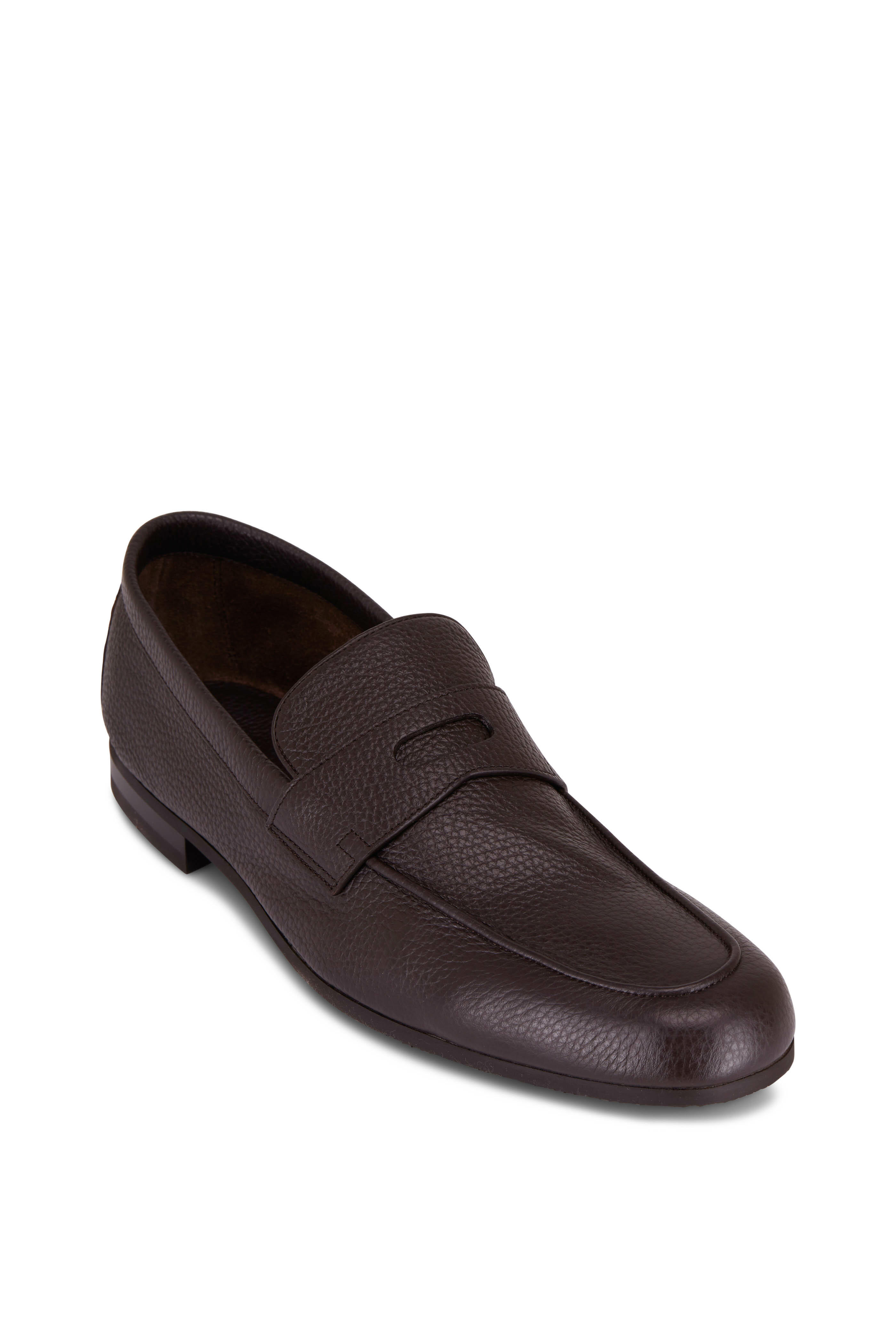John Lobb - Thorne Dark Brown Leather Loafer | Mitchell Stores