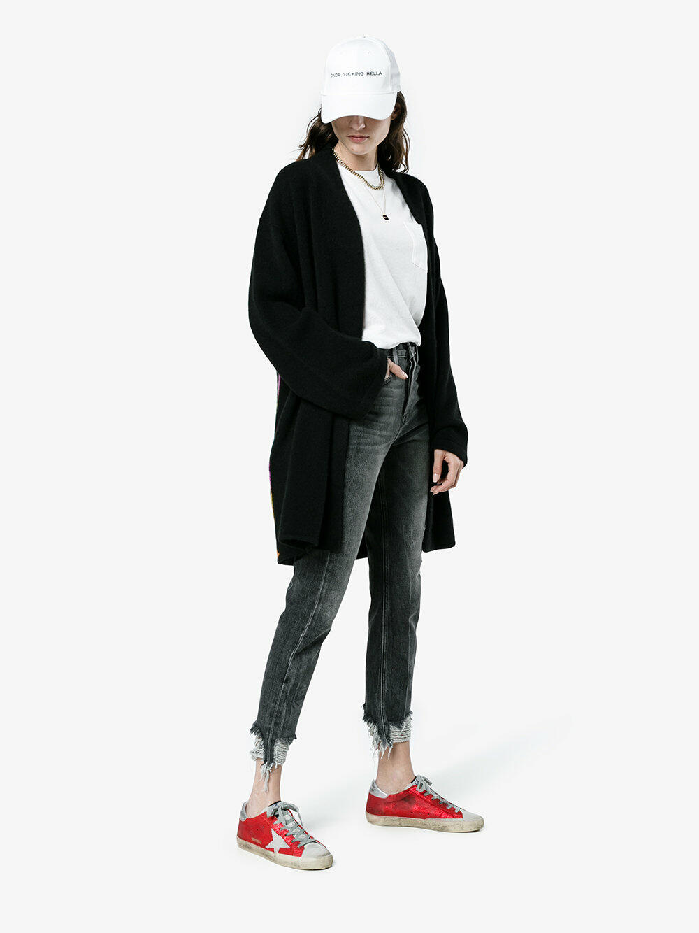 Golden Goose - Women's Superstar Red Glitter Low Top Sneaker