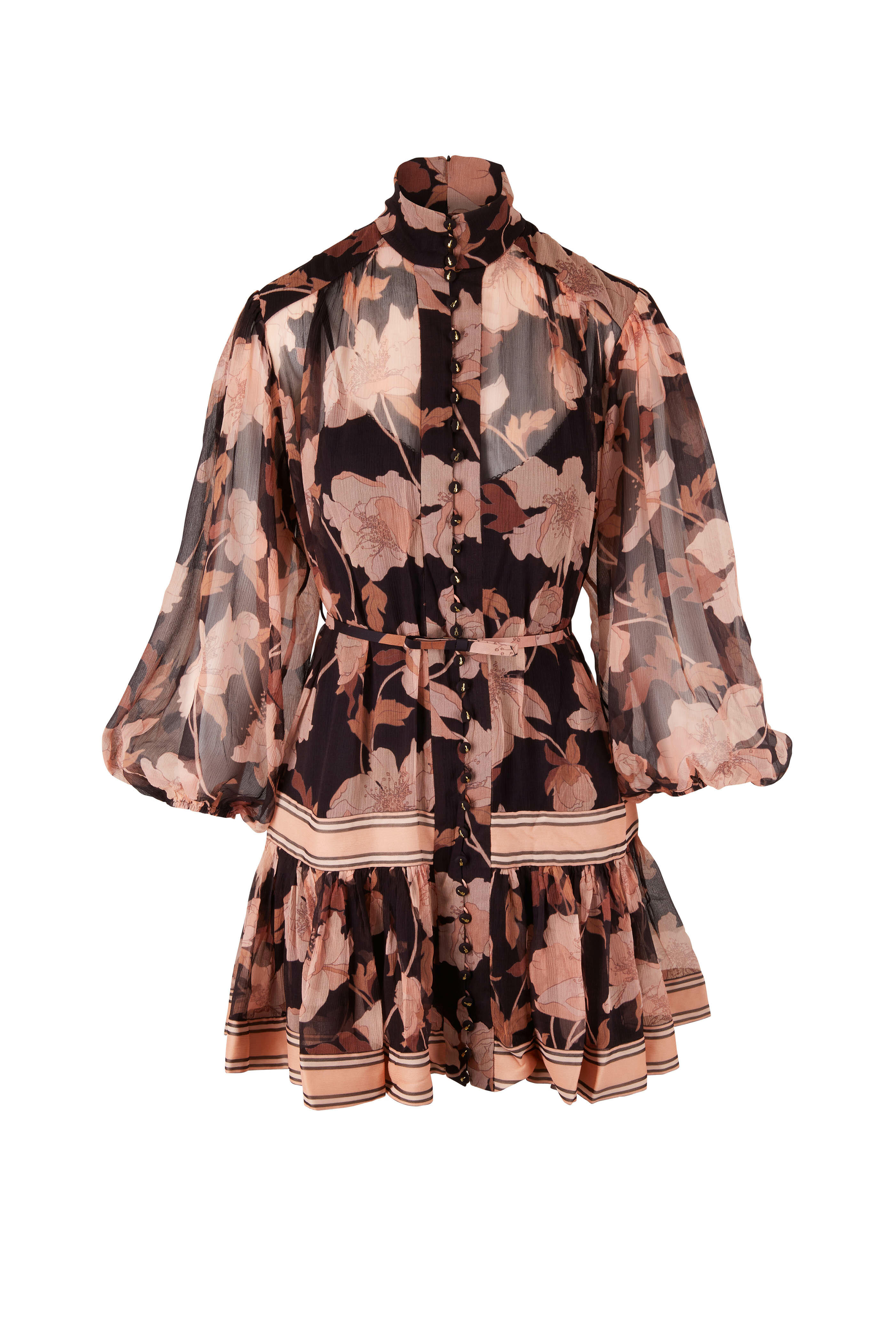 Zimmermann - Concert Black Peonies Mini Dress | Mitchell Stores Zimmermann - Concert Black Peonies Mini Dress | Mitchell Stores