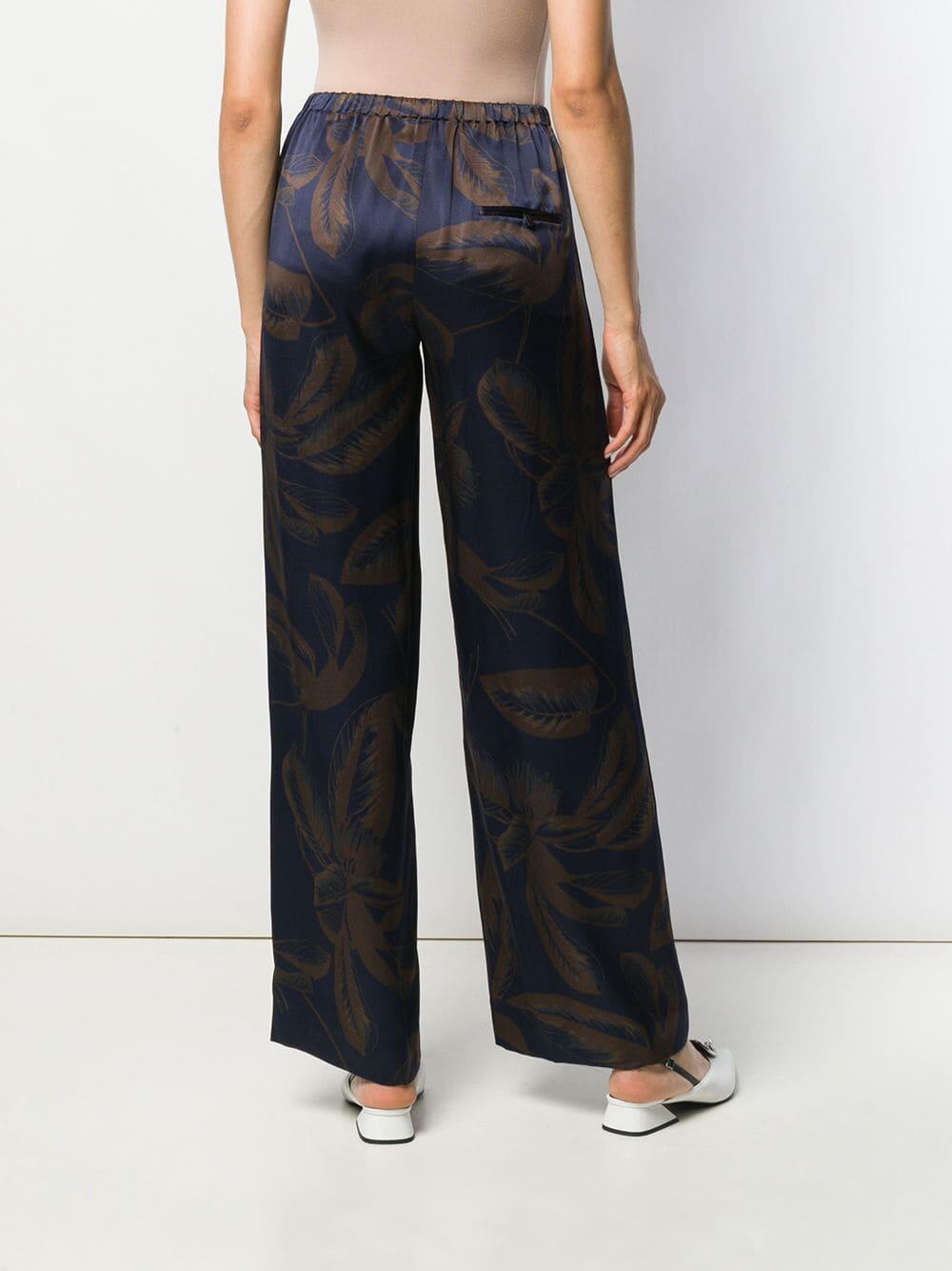 Vince Marine Palm Leaf Satin Pajama Pant Mitchell Stores