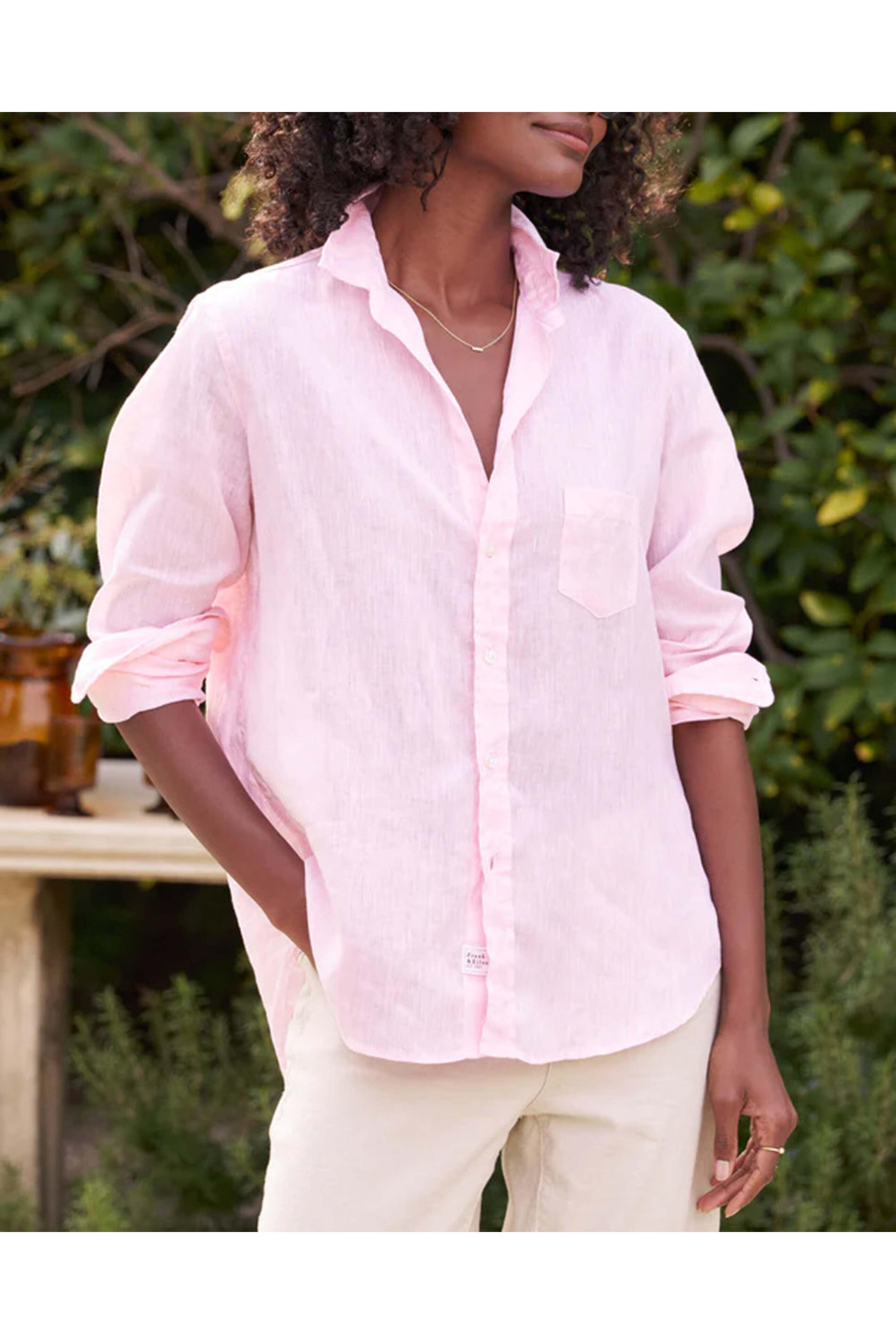 Frank & Eileen - Light Pink Linen Eileen Button Up Shirt