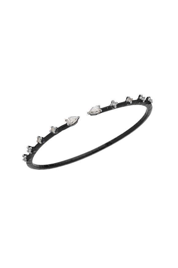 Mariani 18k Black Gold Phantom Diamond Bangle