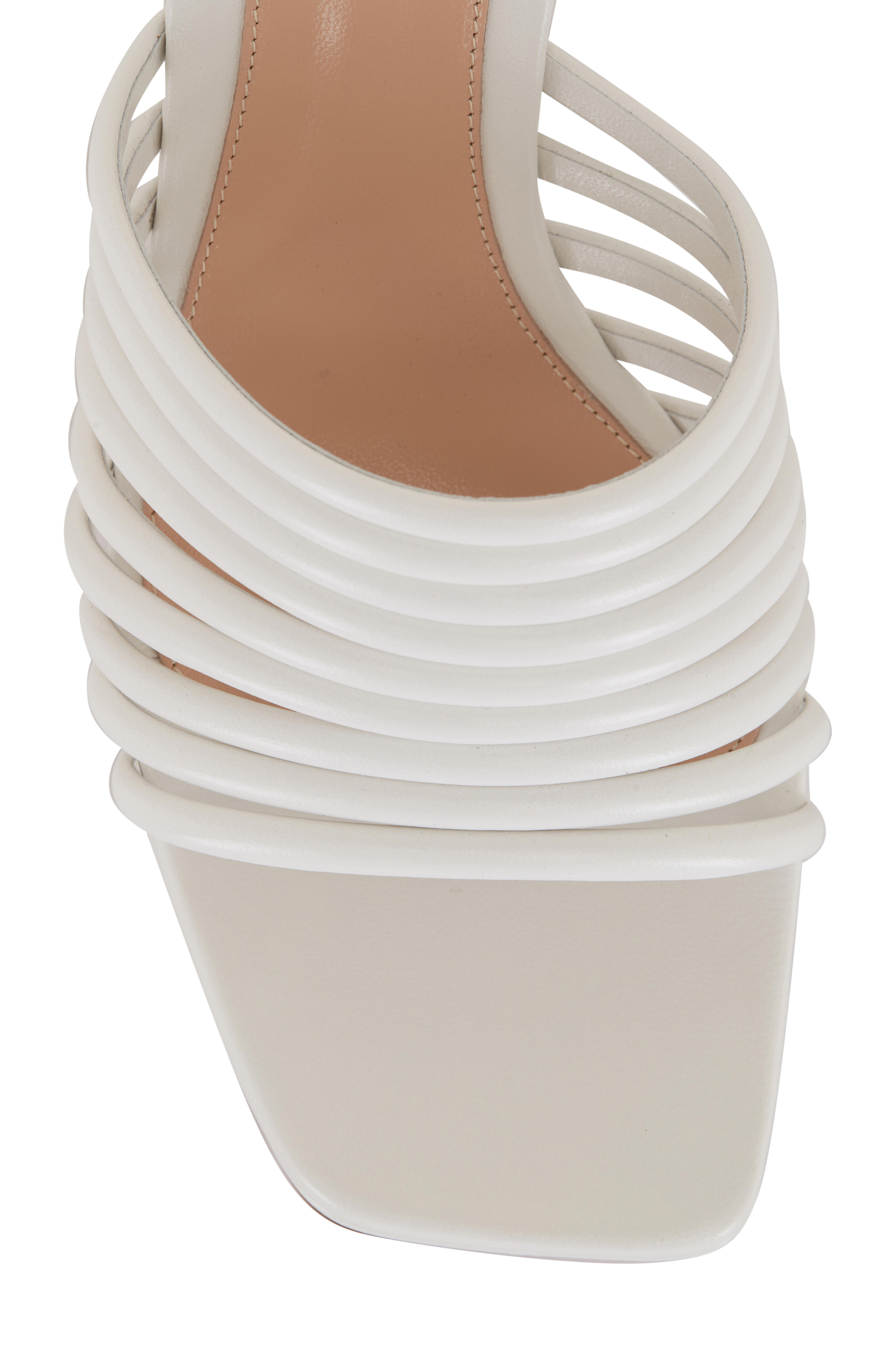 Gianvito Rossi - Lena White Leather Multi Band Mule