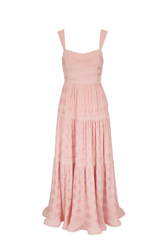 Jonathan Simkhai - Celleste Pink Plissé Midi Dress