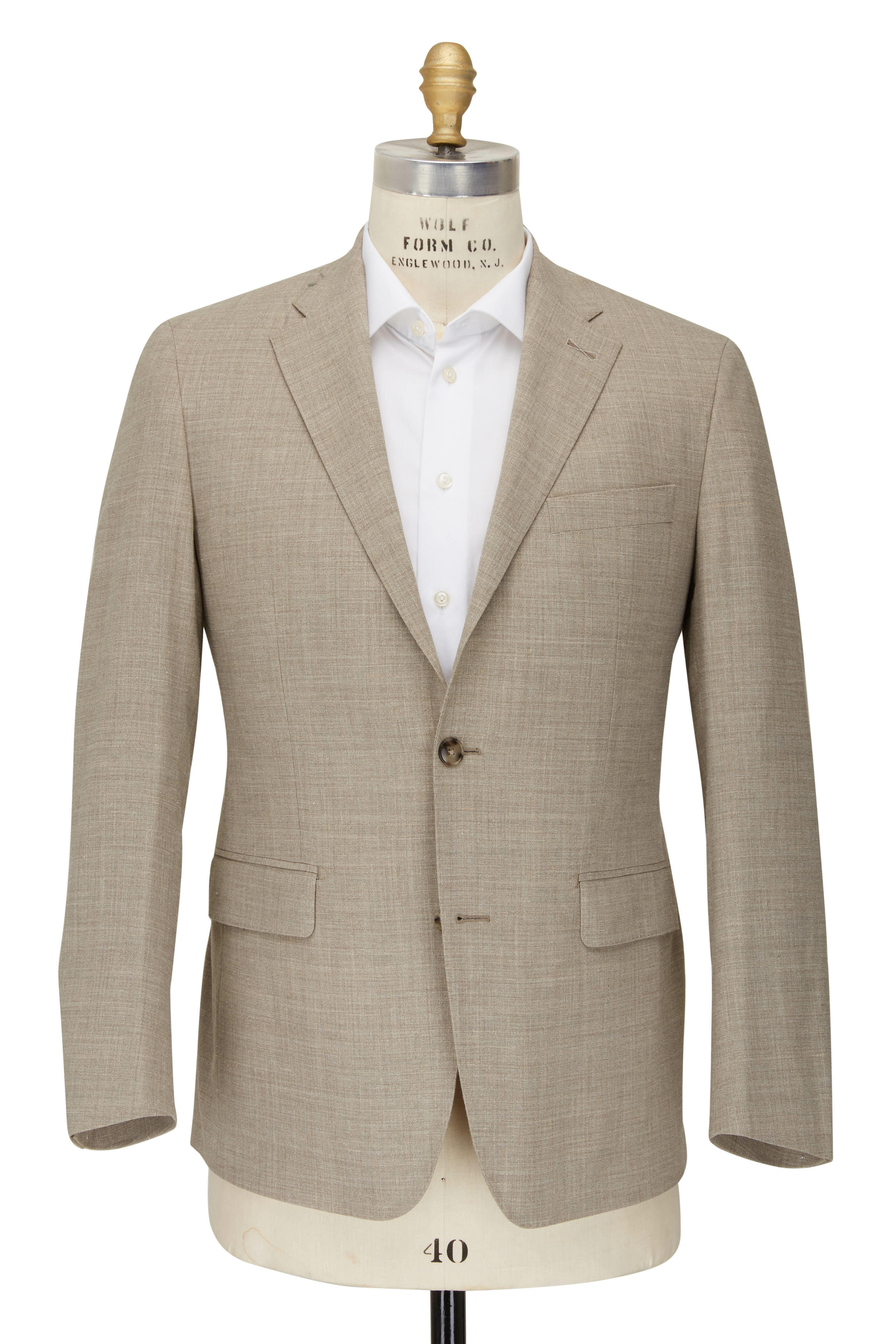 Atelier Munro - Beige Stretch Wool Suit | Mitchell Stores