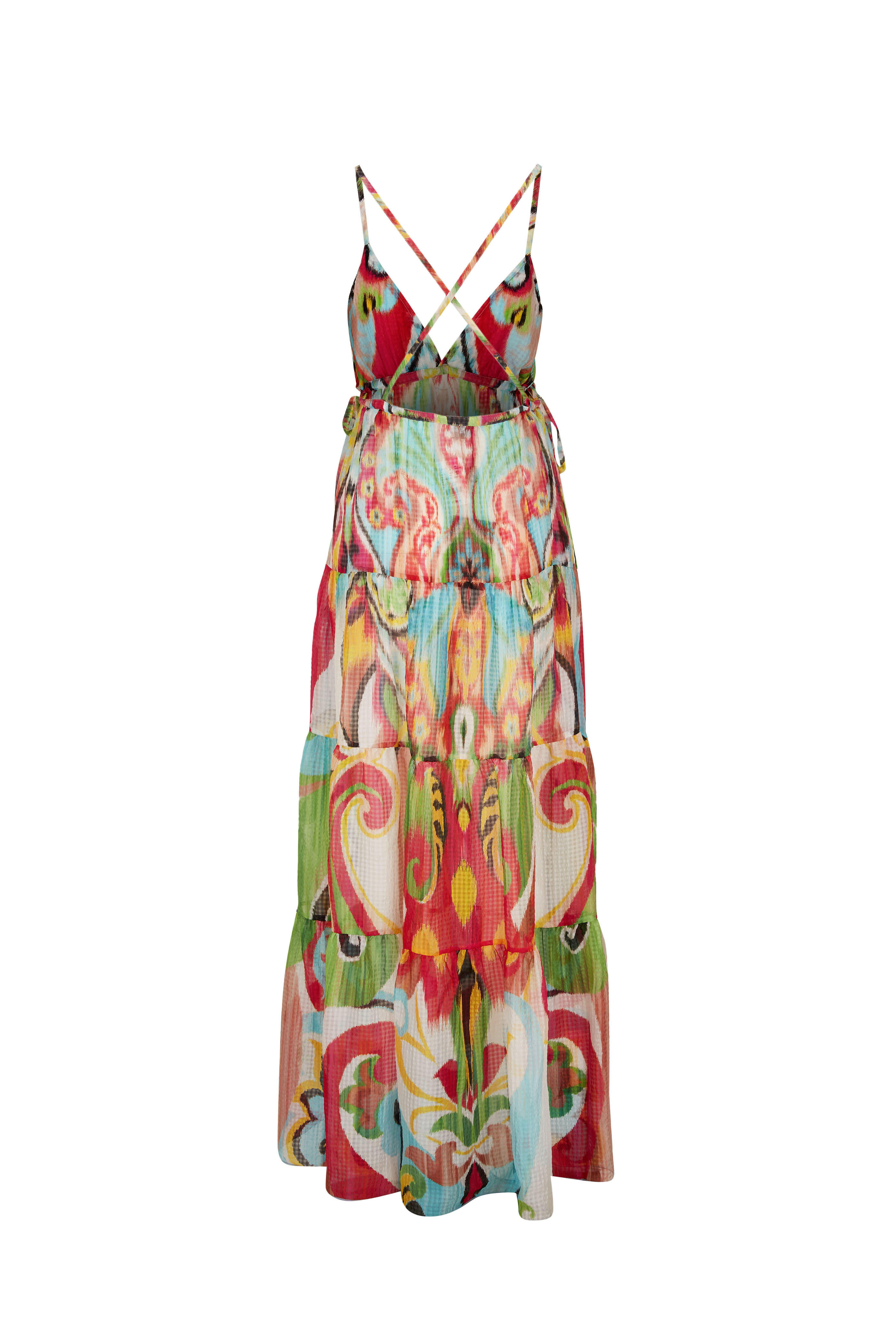 Etro - Multicolor Paisley Print Silk V-Neck Dress