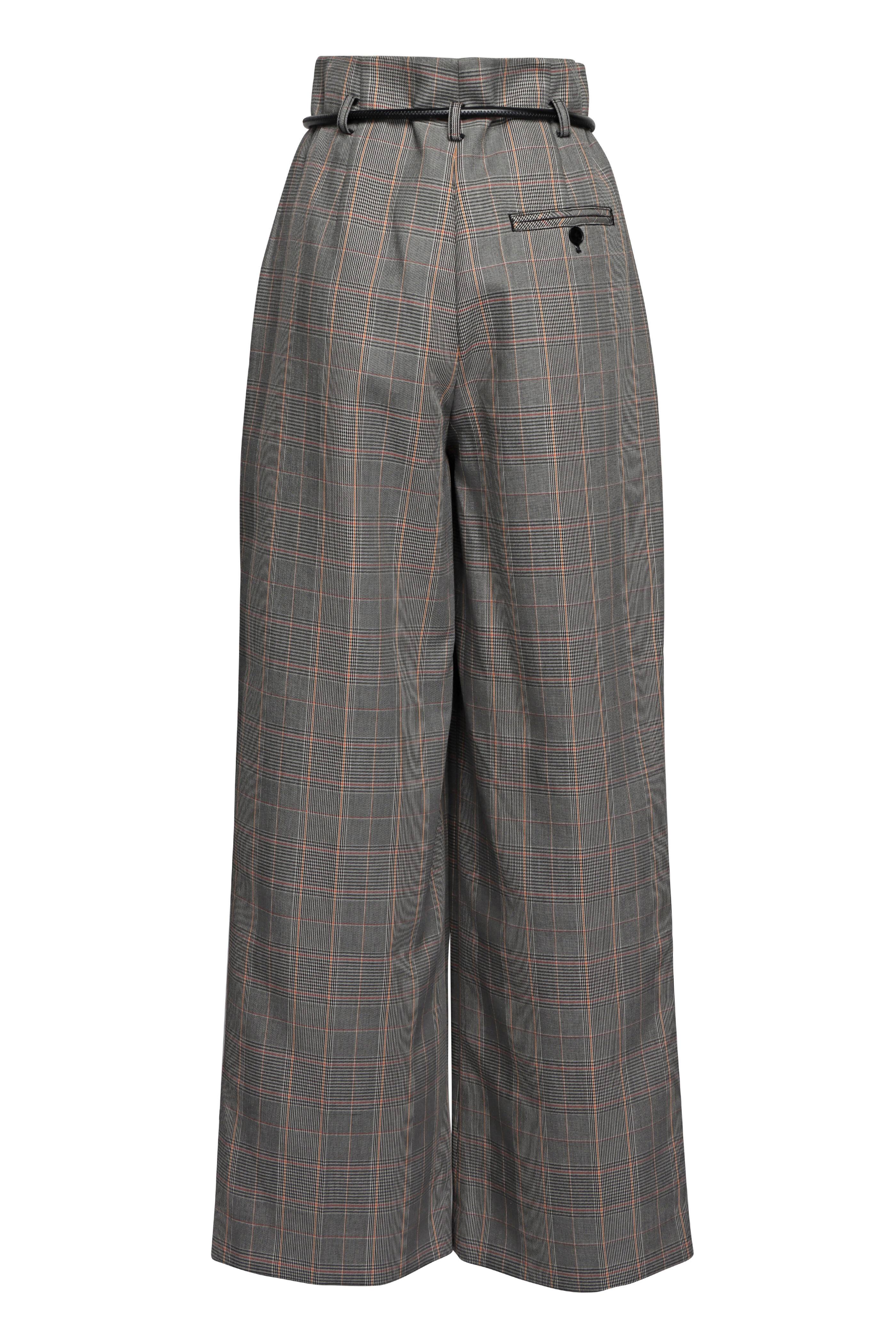 3.1 Phillip Lim - Origami Praline Plaid Wide Leg Pant