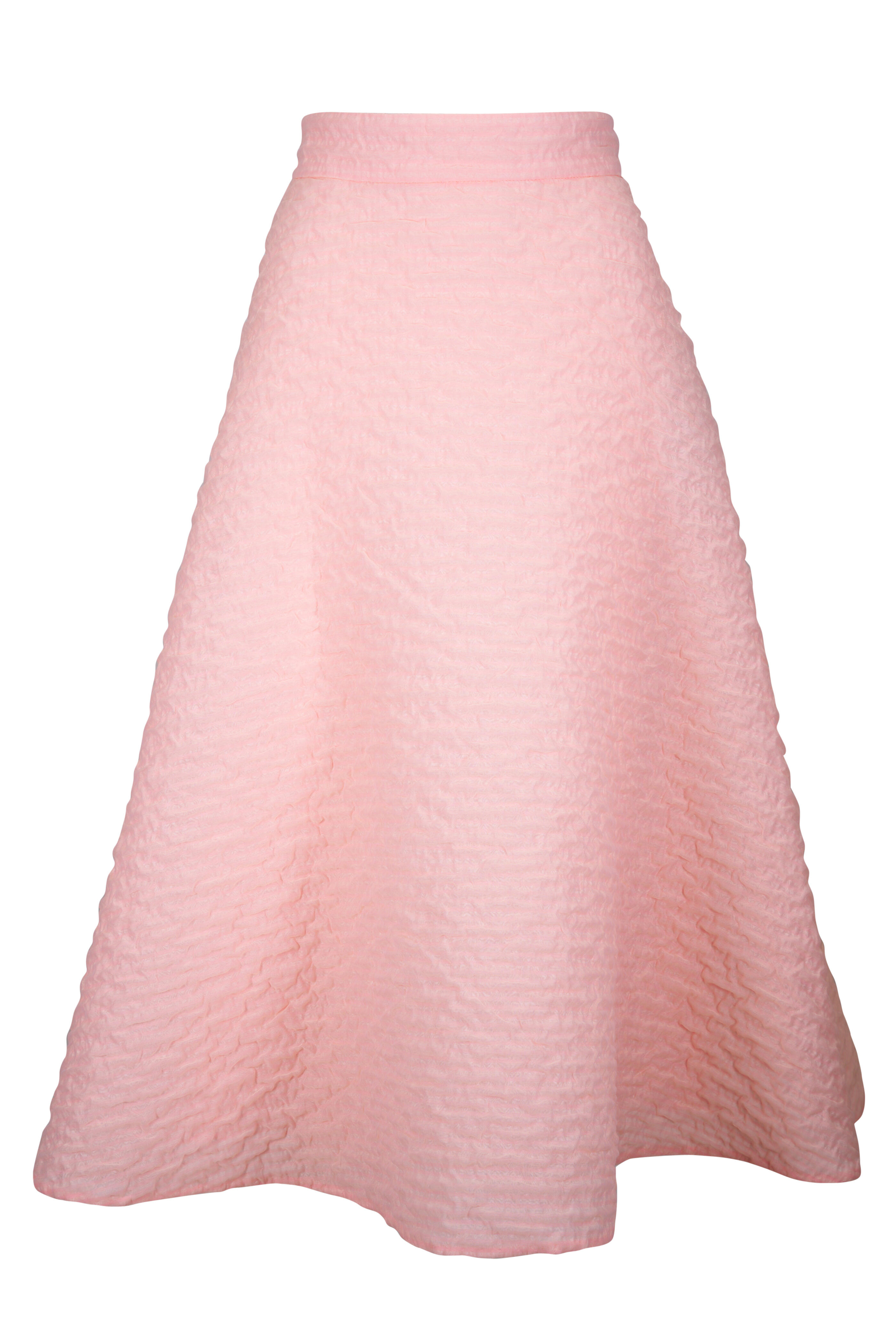Akris - Peach 3D Bubble Organza Skirt