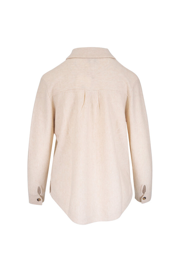 Kinross Sandstone & Pearl Cashmere Cardigan - view 3