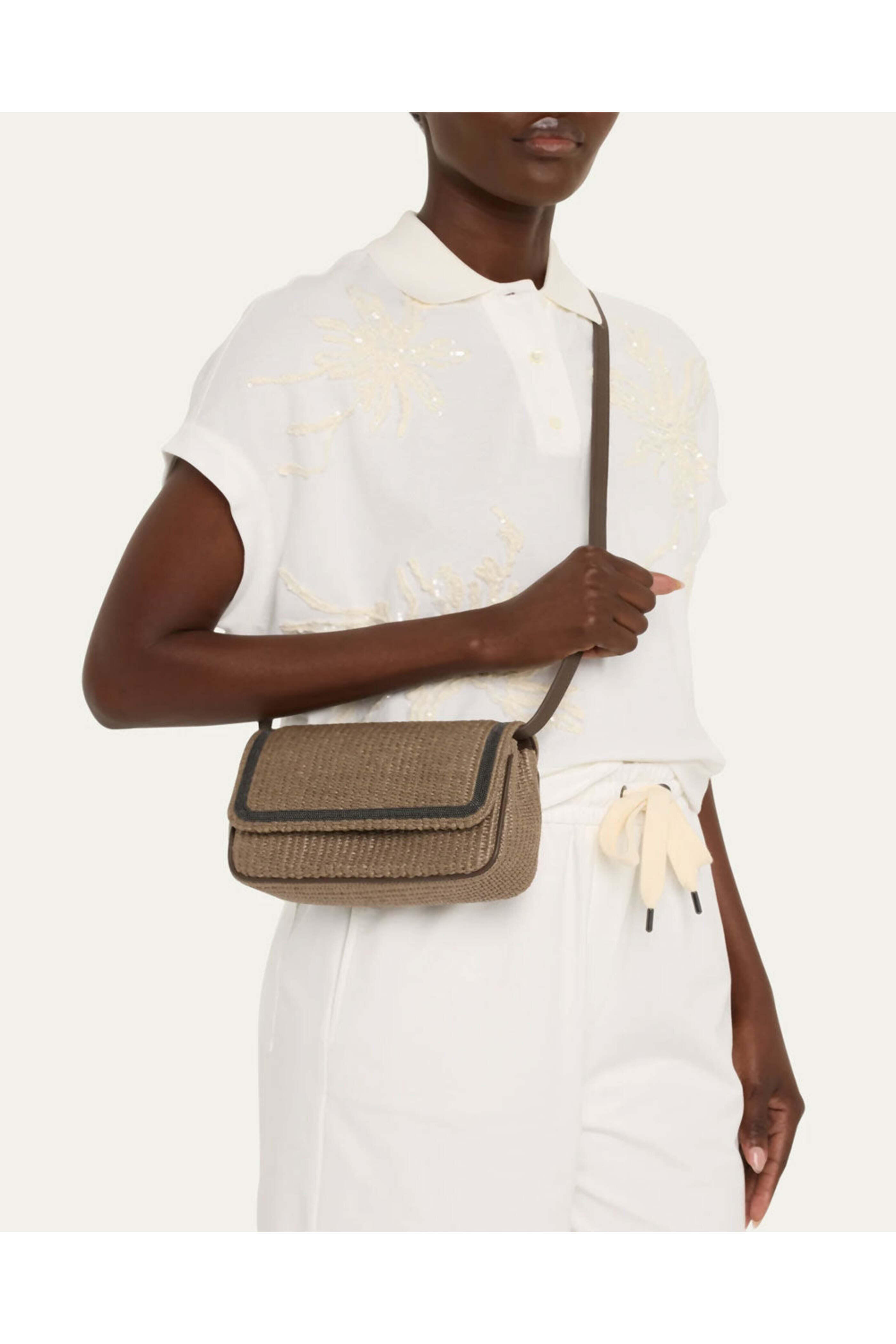 ショルダーバッグ・ポシェット BRUNELLO CUCINELLI Women Messenger Bags MBHID2664C5859 Grey Women's handbags and shoppers | Brunello Cucinelli