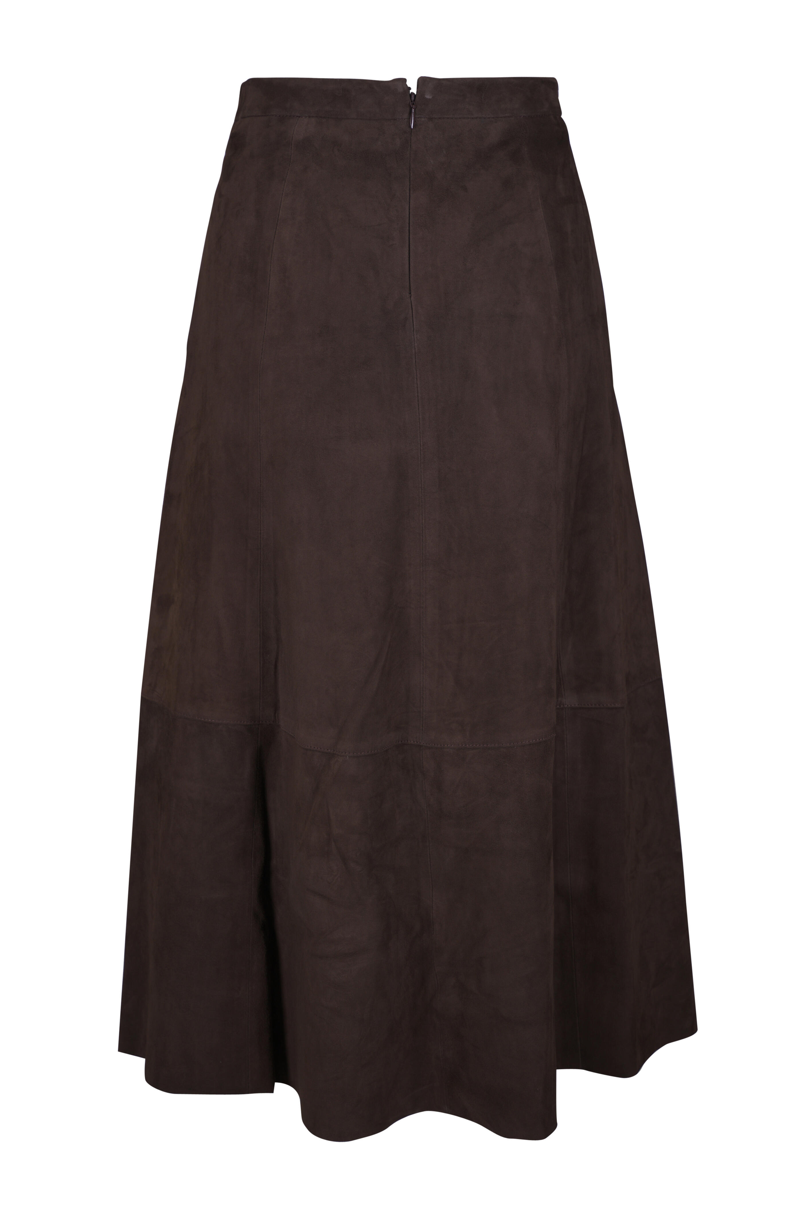 Vince - Deep Espresso Suede Flared Skirt