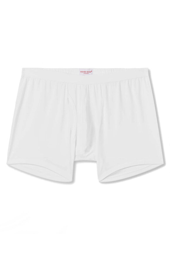 Derek Rose White Cotton Boxer Brief - view 3