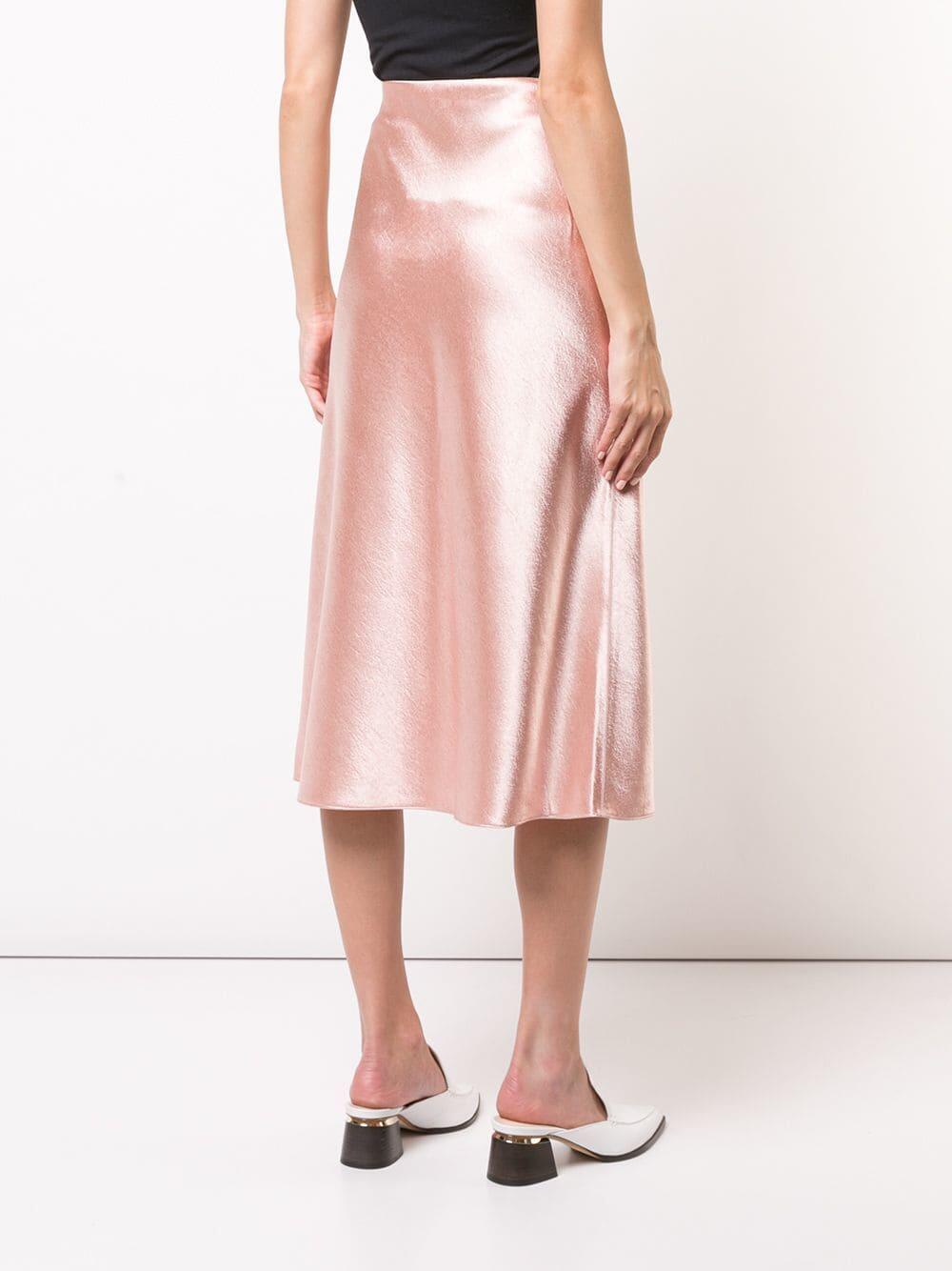 Vince satin shop skirt pink