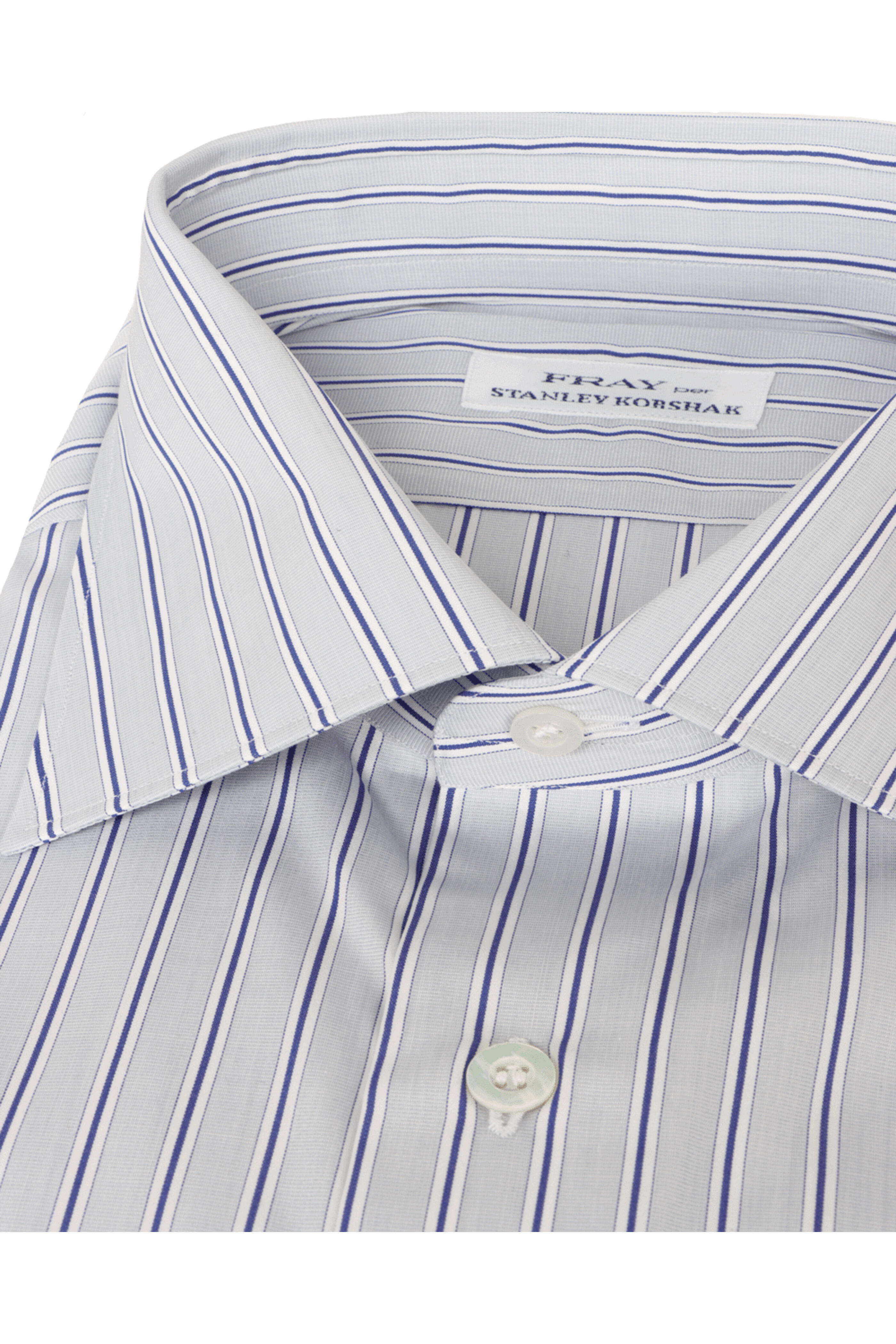 Fray - Gray & Navy Stripe Dress Shirt