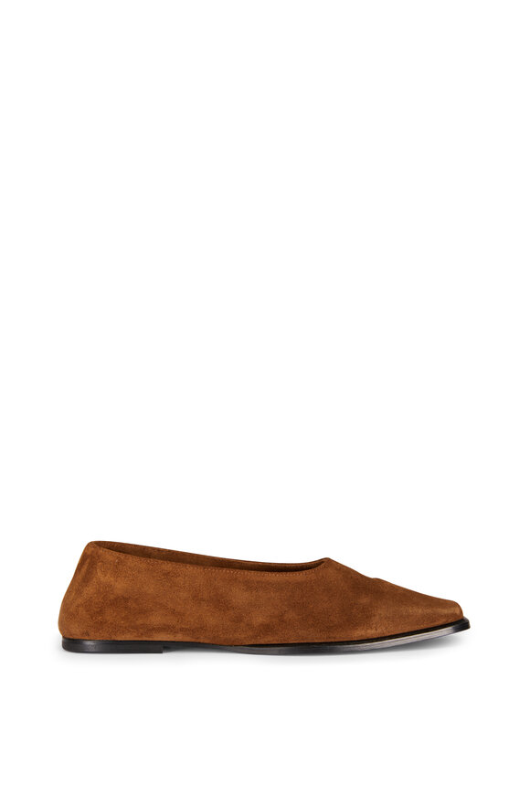 Staud Lewis Brown Suede Flat - view 2