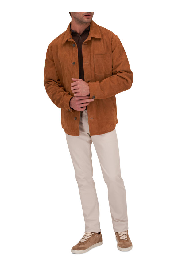 Maurizio Baldassari - Brown Linen & Silk Knit Polo