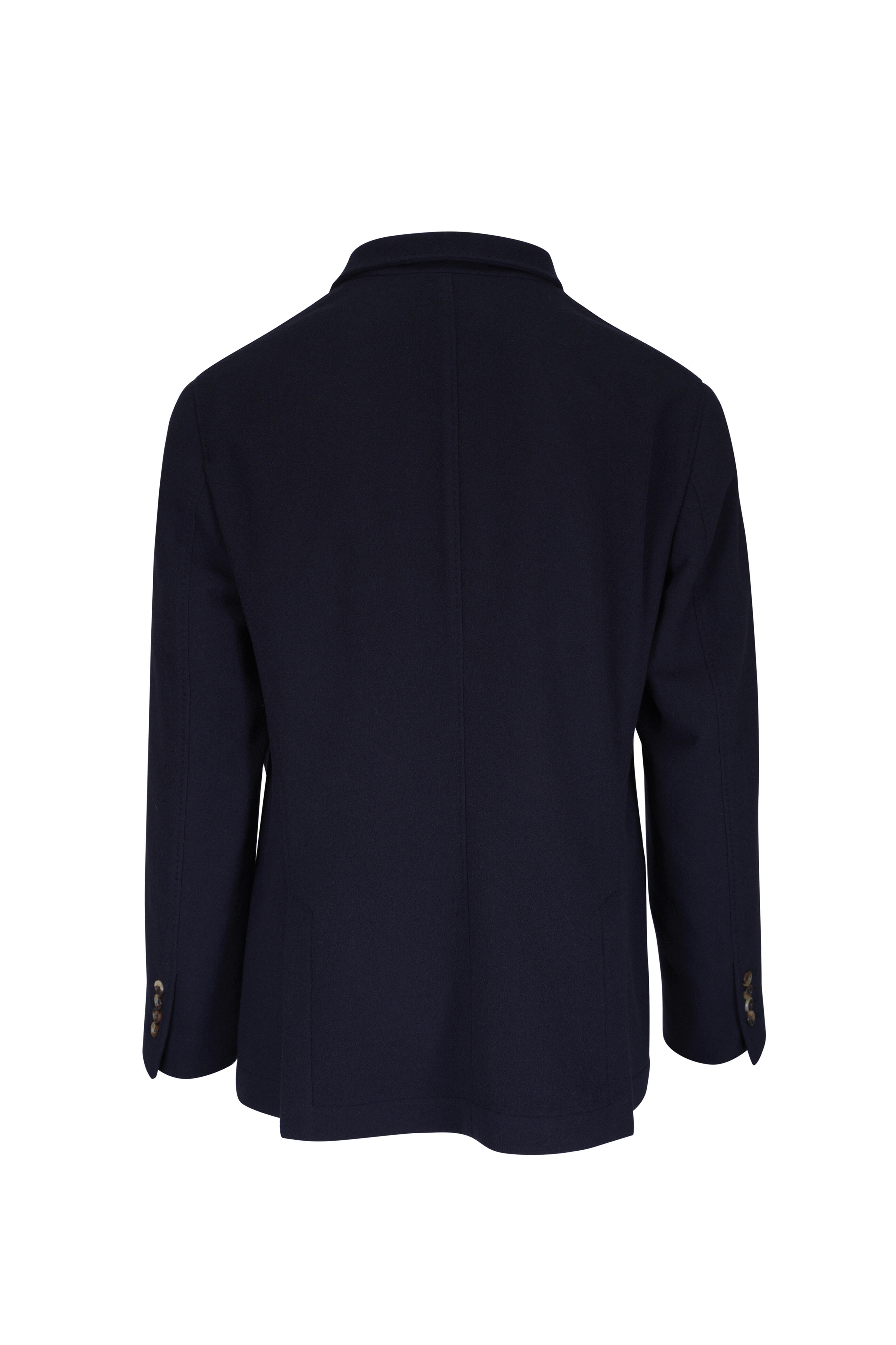Brunello Cucinelli - Navy Blue Cashmere Coat
