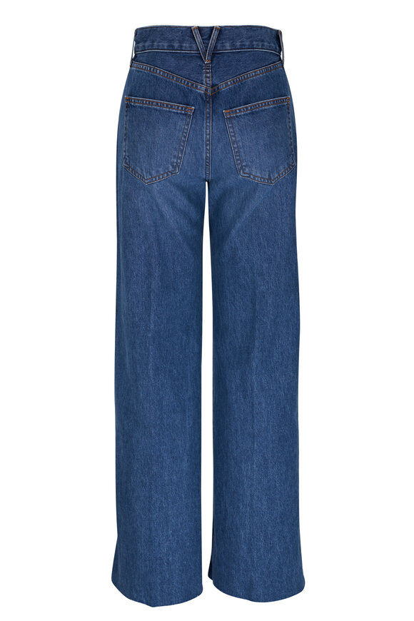 Veronica Beard - Taylor High Rise Blue Wide Leg Jean