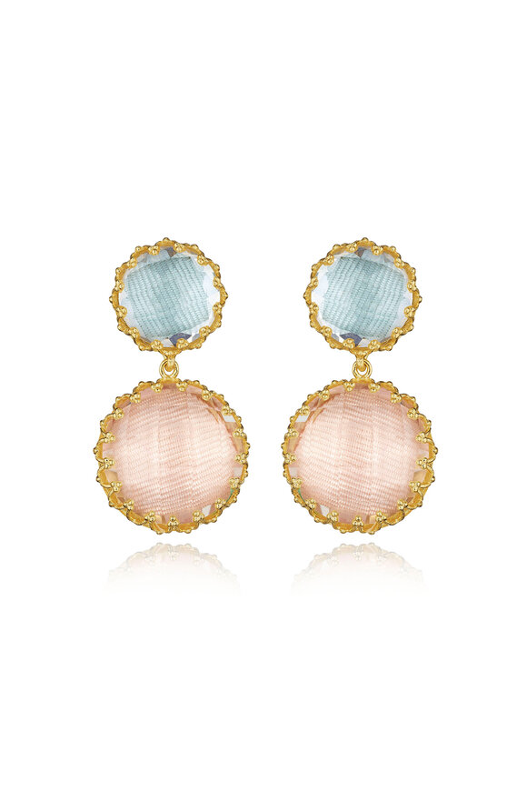 Larkspur & Hawk 18k Yellow Gold Quartz Drop Earring