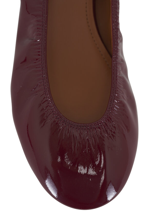 Lanvin - Ballerina Burgundy Patent Leather Flat