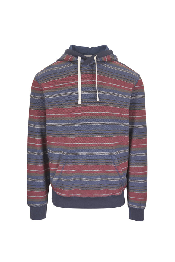 Faherty Brand Byron Bay Nighttime Cherry Stripe Hoodie - view 1