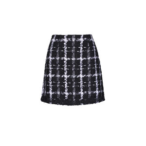 パンツ Verlet Tweed Mini Skort black M Twin Buttons Pleated Flap Mini Skirt in Black - Retro, Indie