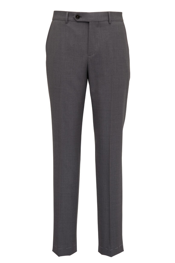 Brunello Cucinelli - Solid Gray Wool Suit